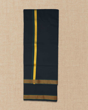 Mens Colour Jari Cotton dhoti for Pooja | 2 Meter Dhoti