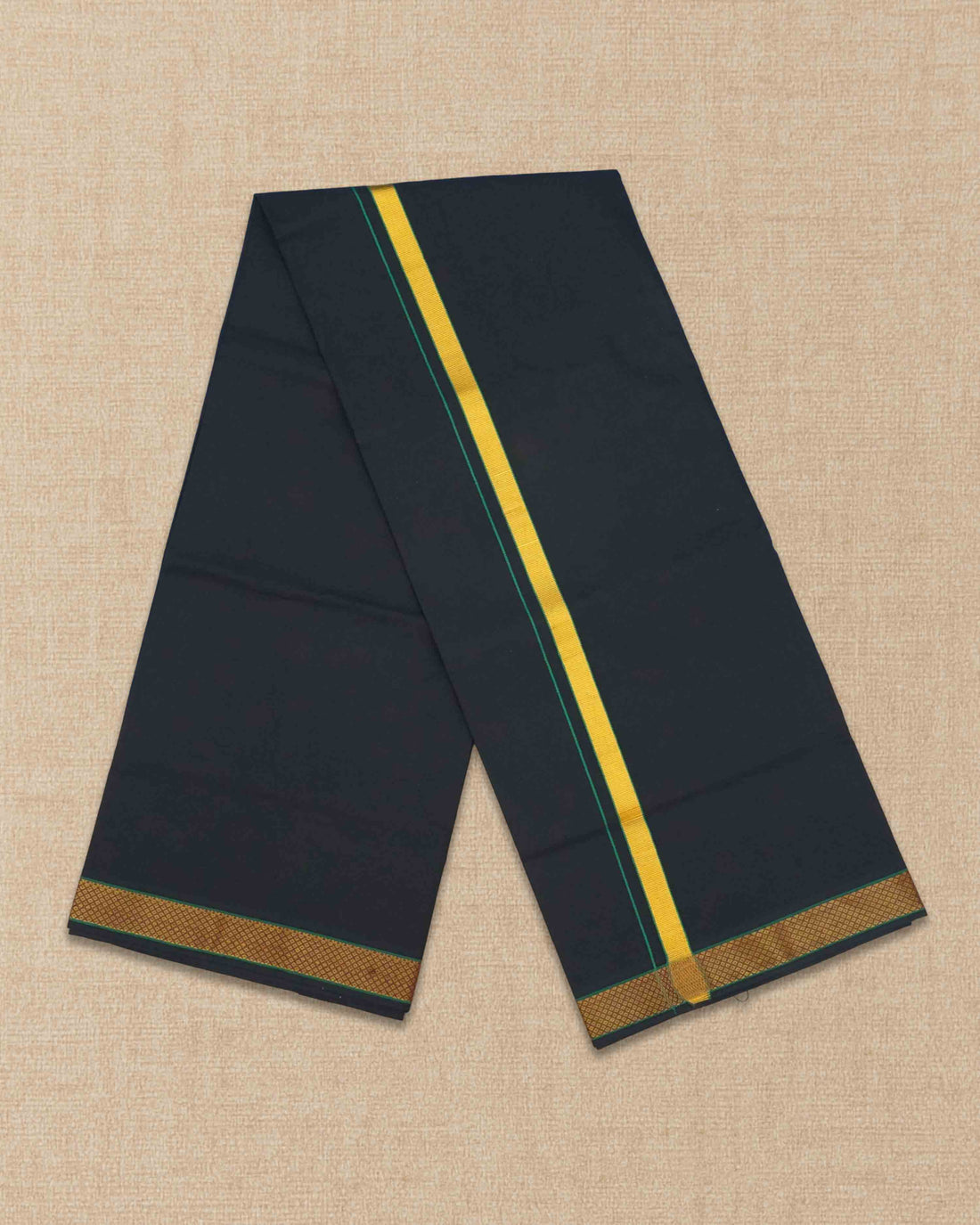 Mens Colour Jari Cotton dhoti for Pooja | 2 Meter Dhoti
