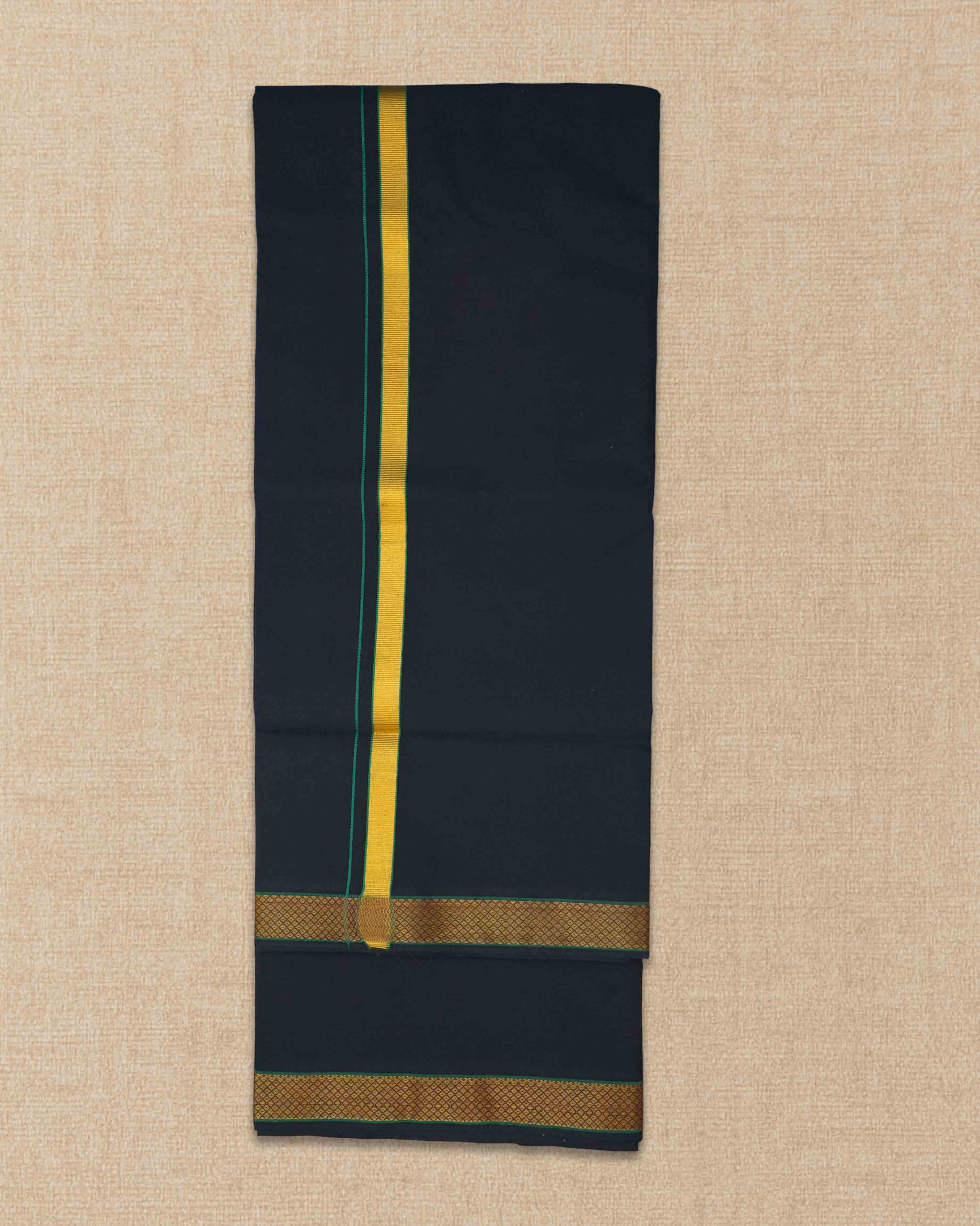 Mens Colour Jari Cotton dhoti for Pooja | 2 Meter Dhoti Activ
