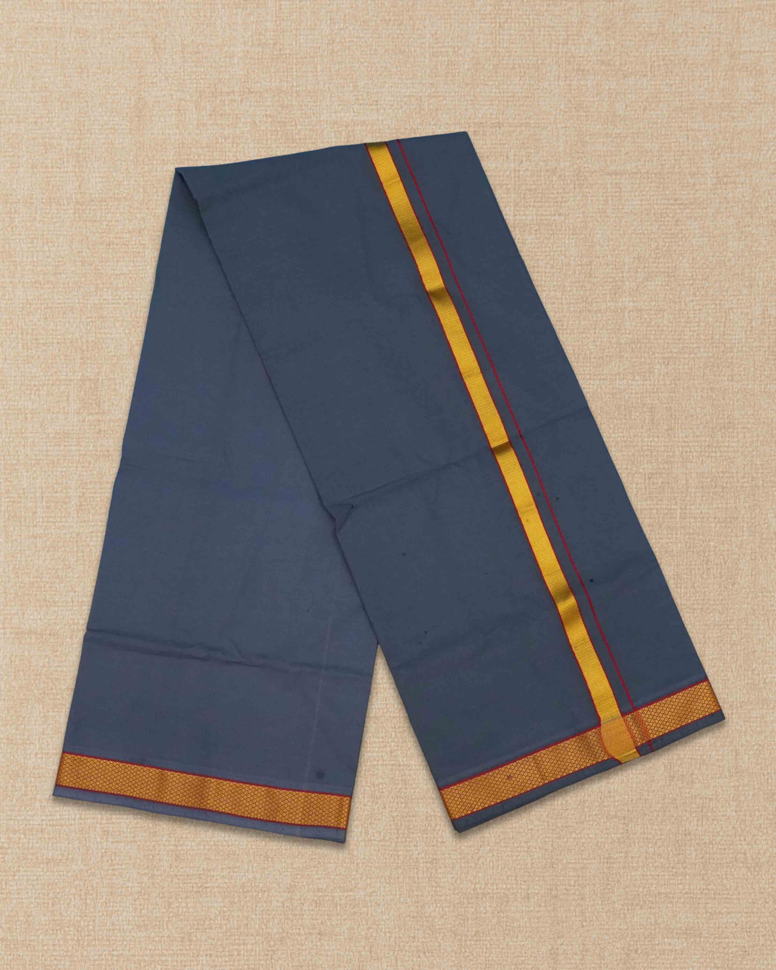 Mens Colour Jari Cotton dhoti for Pooja | 2 Meter Dhoti Activ
