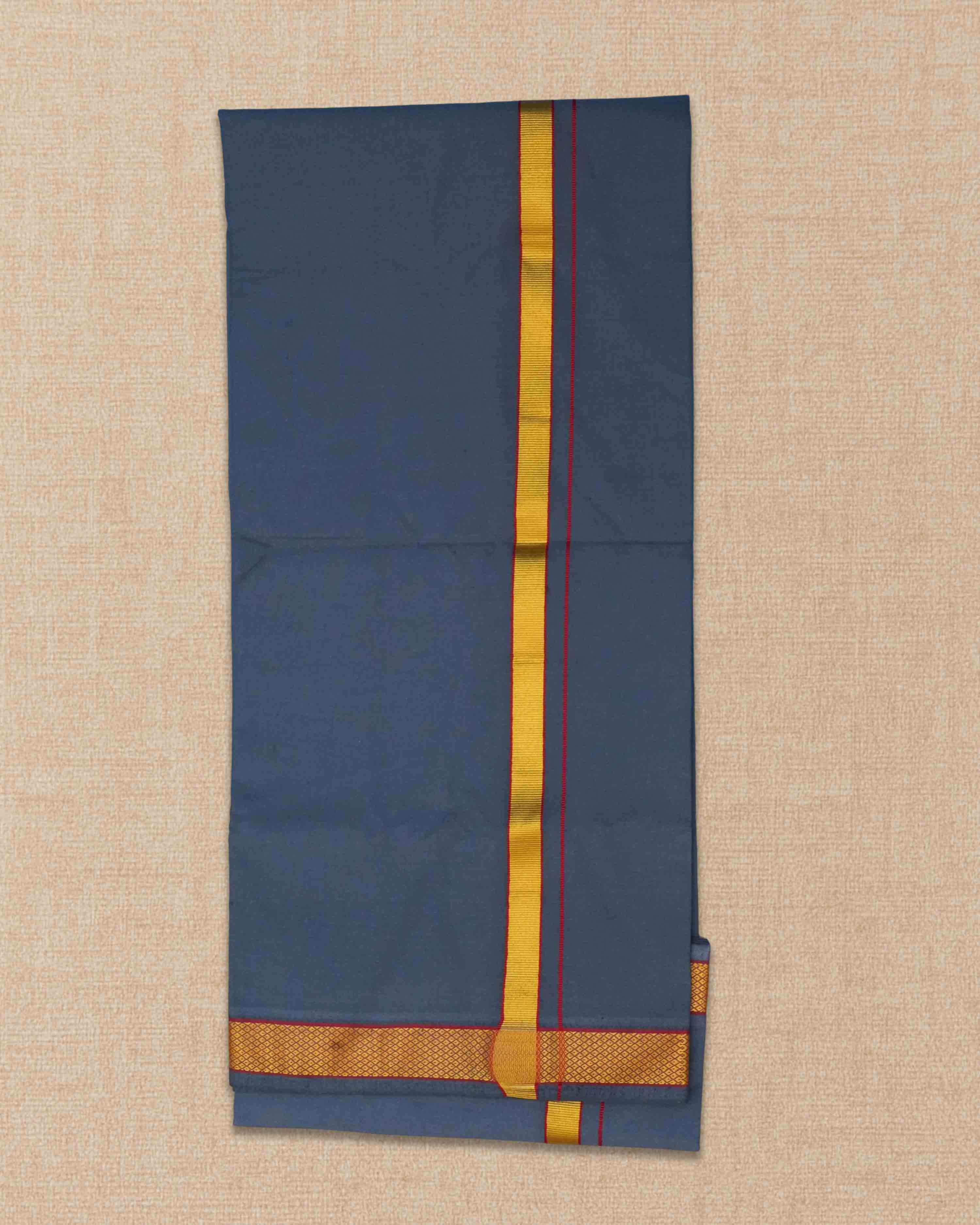 Mens Colour Jari Cotton dhoti for Pooja | 2 Meter Dhoti Activ