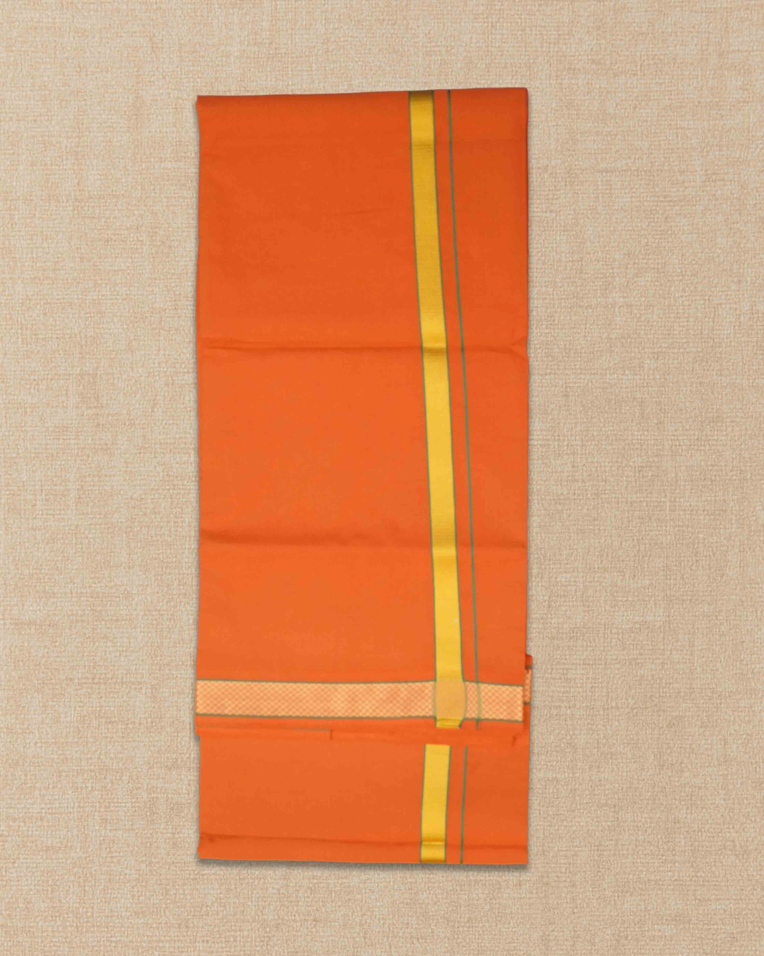 Mens Colour Jari Cotton dhoti for Pooja | 2 Meter Dhoti Activ
