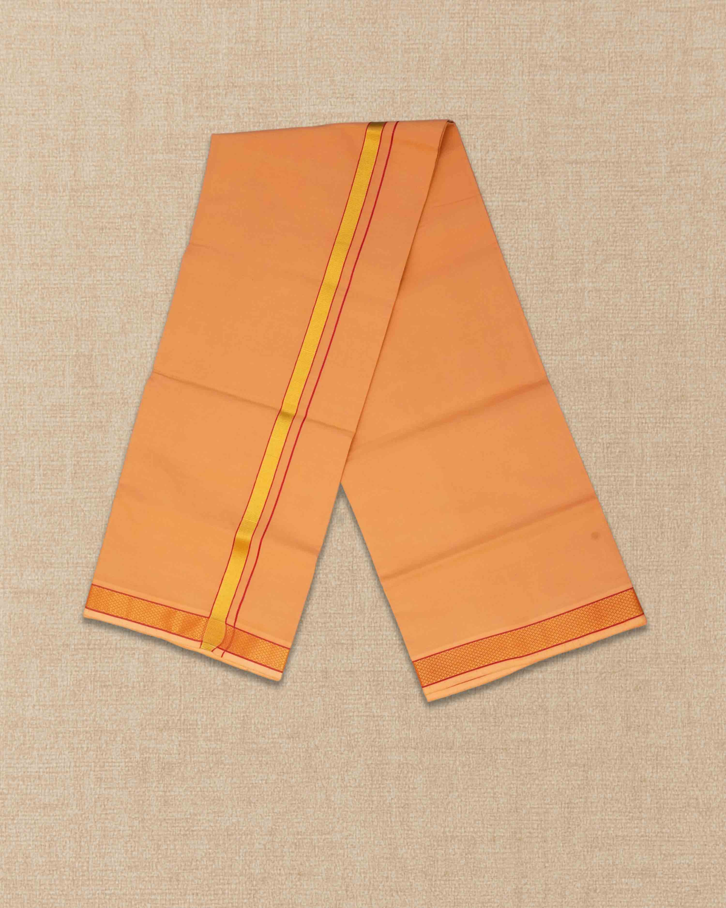 Mens Colour Jari Cotton dhoti for Pooja | 2 Meter Dhoti Activ
