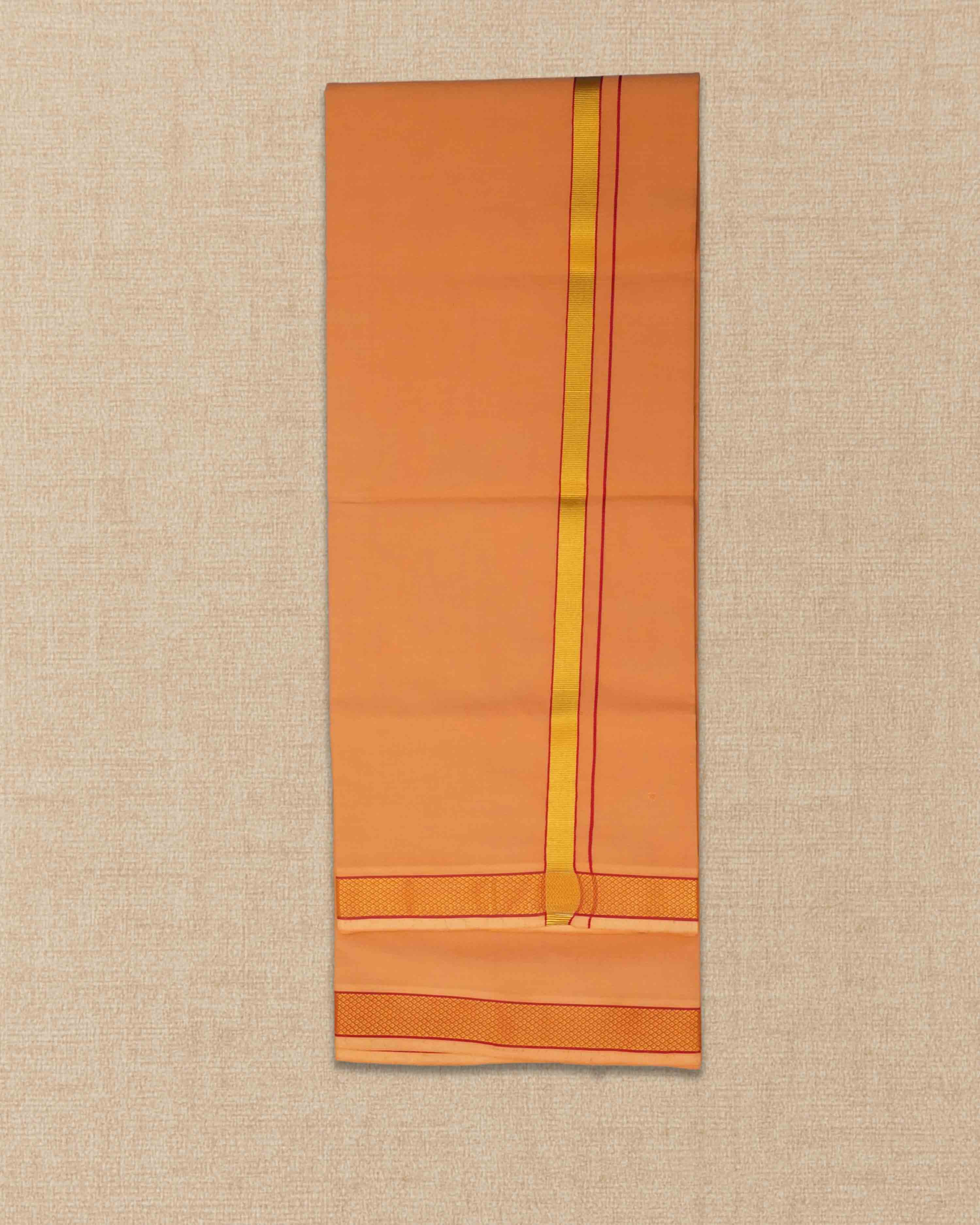Mens Colour Jari Cotton dhoti for Pooja | 2 Meter Dhoti Activ