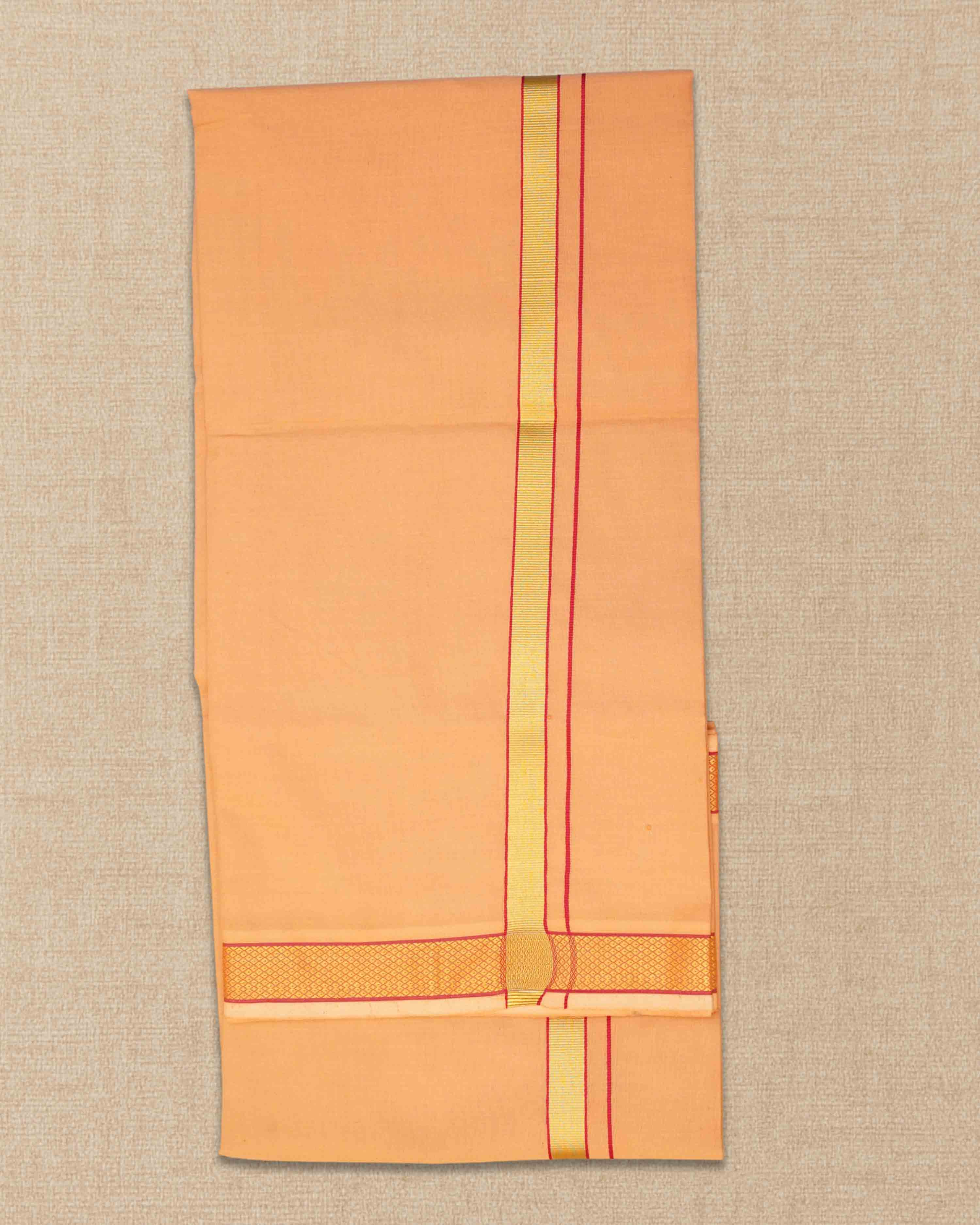 Mens Colour Jari Cotton dhoti for Pooja | 2 Meter Dhoti Activ