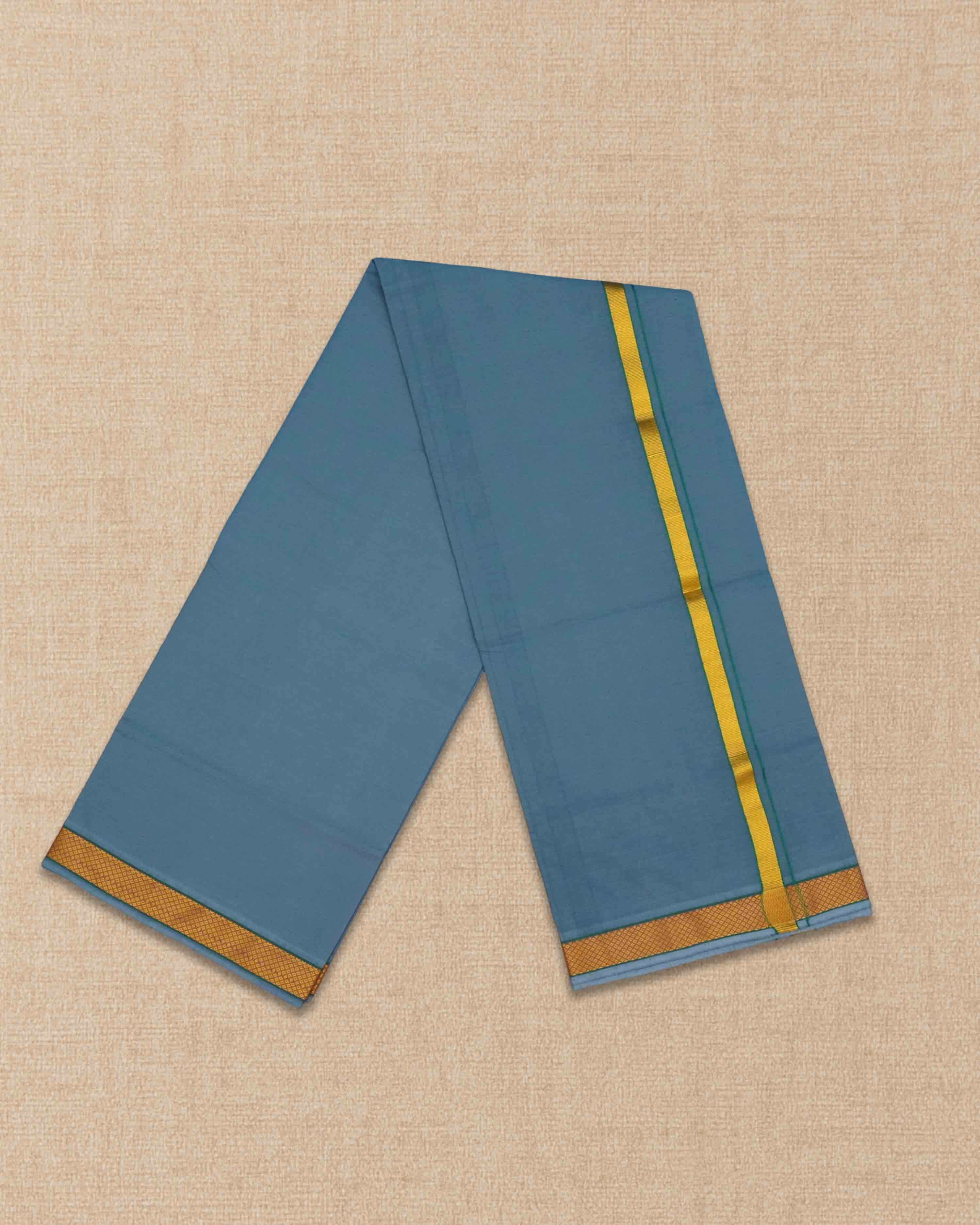 Mens Colour Jari Cotton dhoti for Pooja | 2 Meter Dhoti Activ