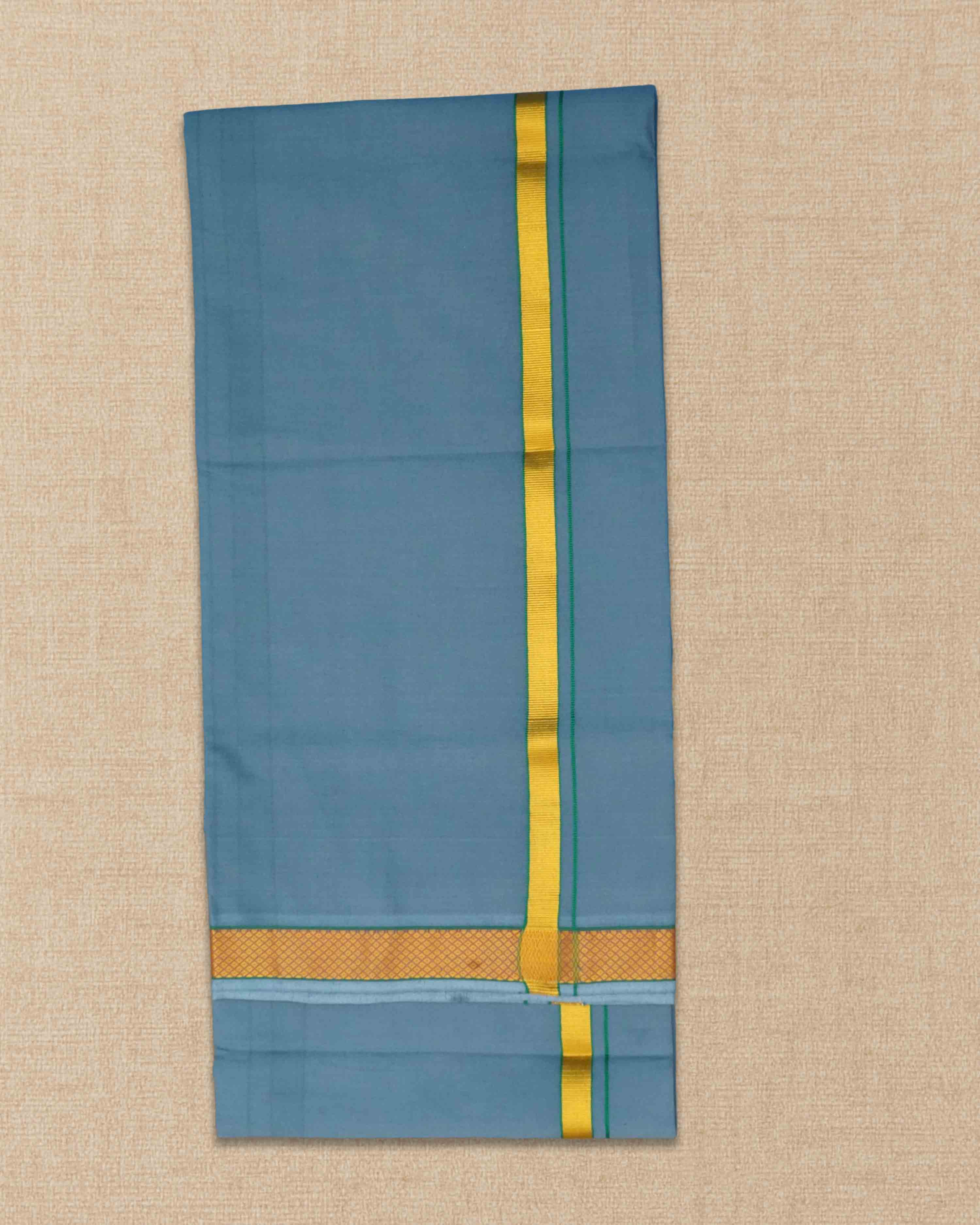 Mens Colour Jari Cotton dhoti for Pooja | 2 Meter Dhoti Activ