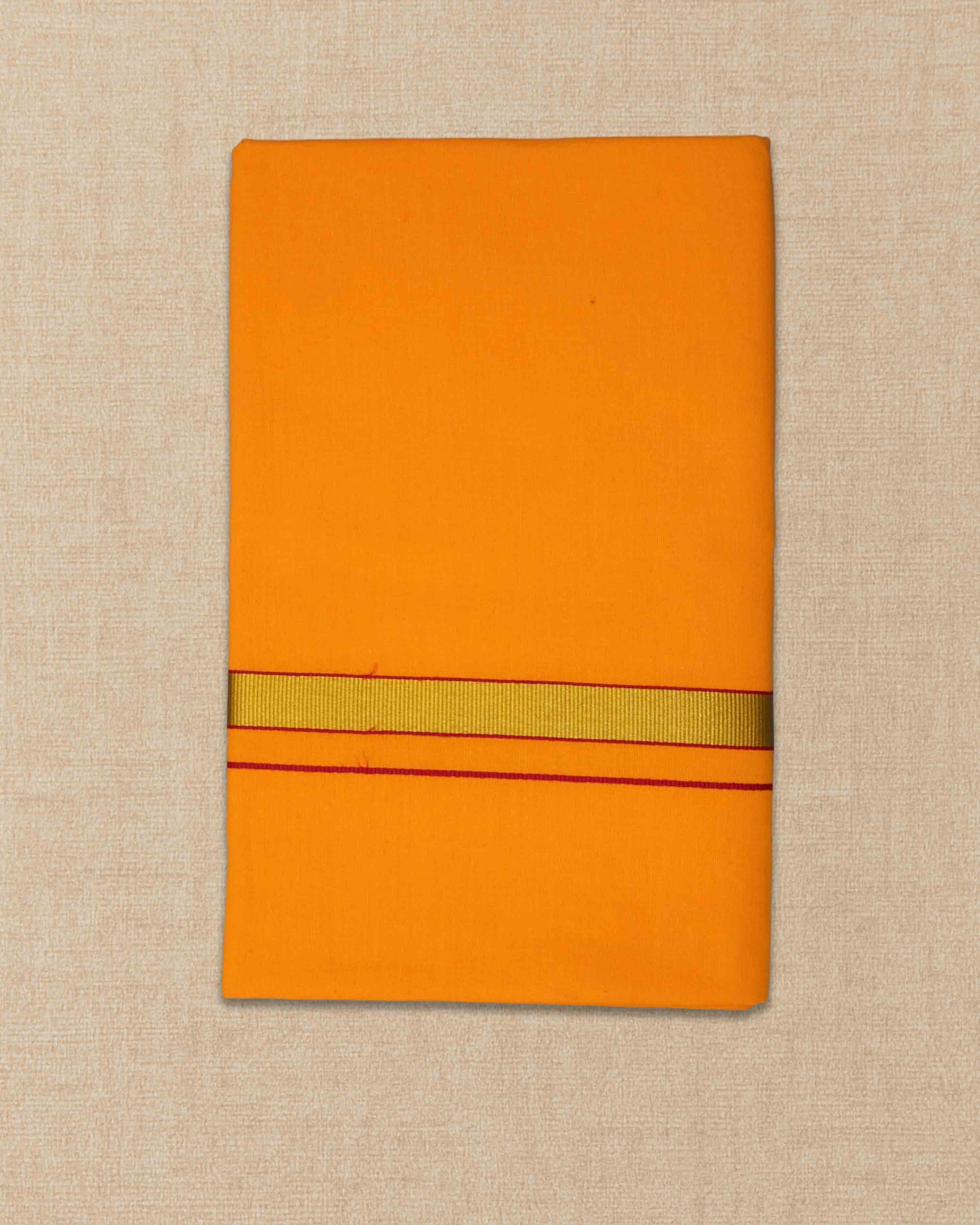 Mens Colour Jari Cotton dhoti for Pooja | 2 Meter Dhoti Activ