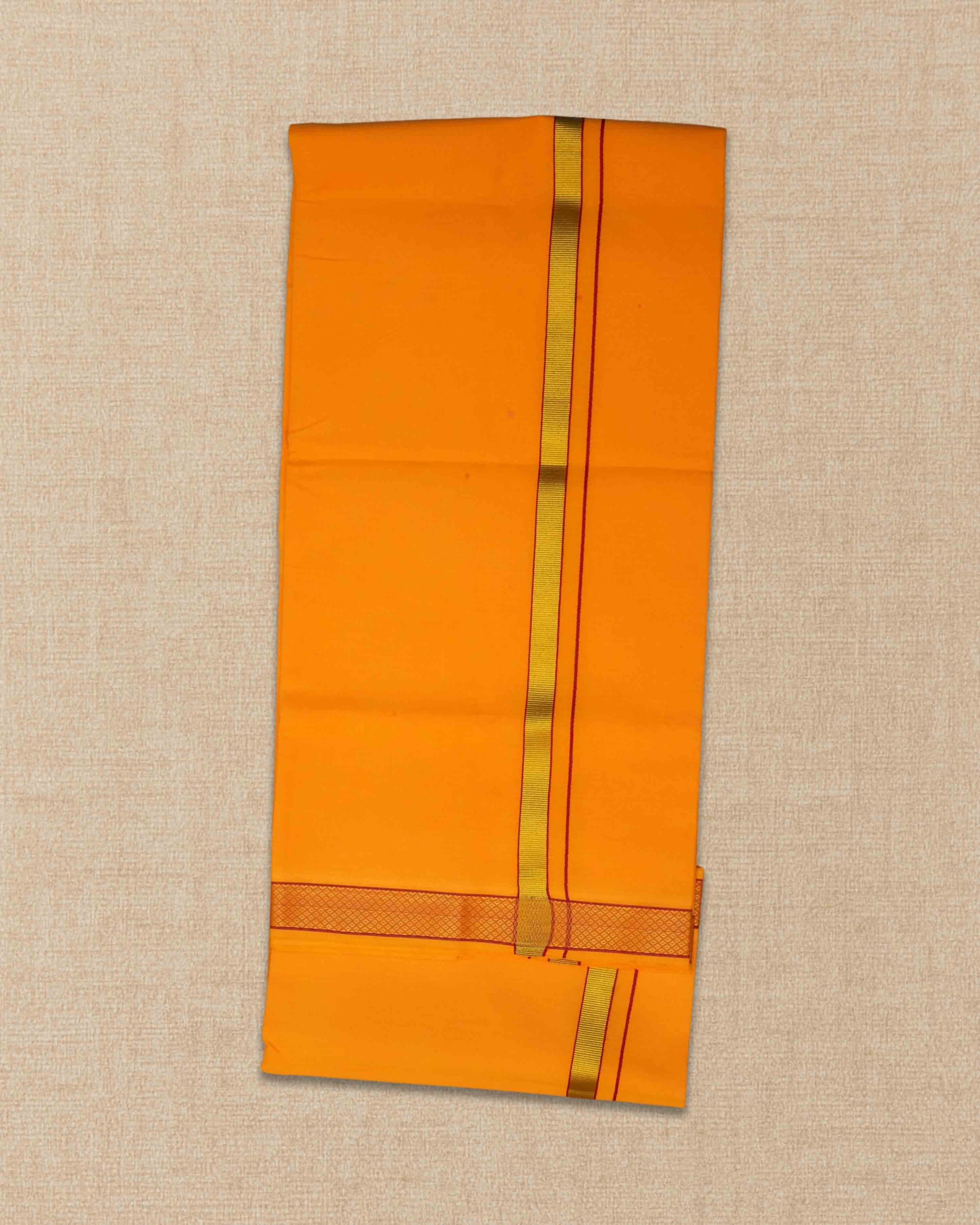 Mens Colour Jari Cotton dhoti for Pooja | 2 Meter Dhoti Activ