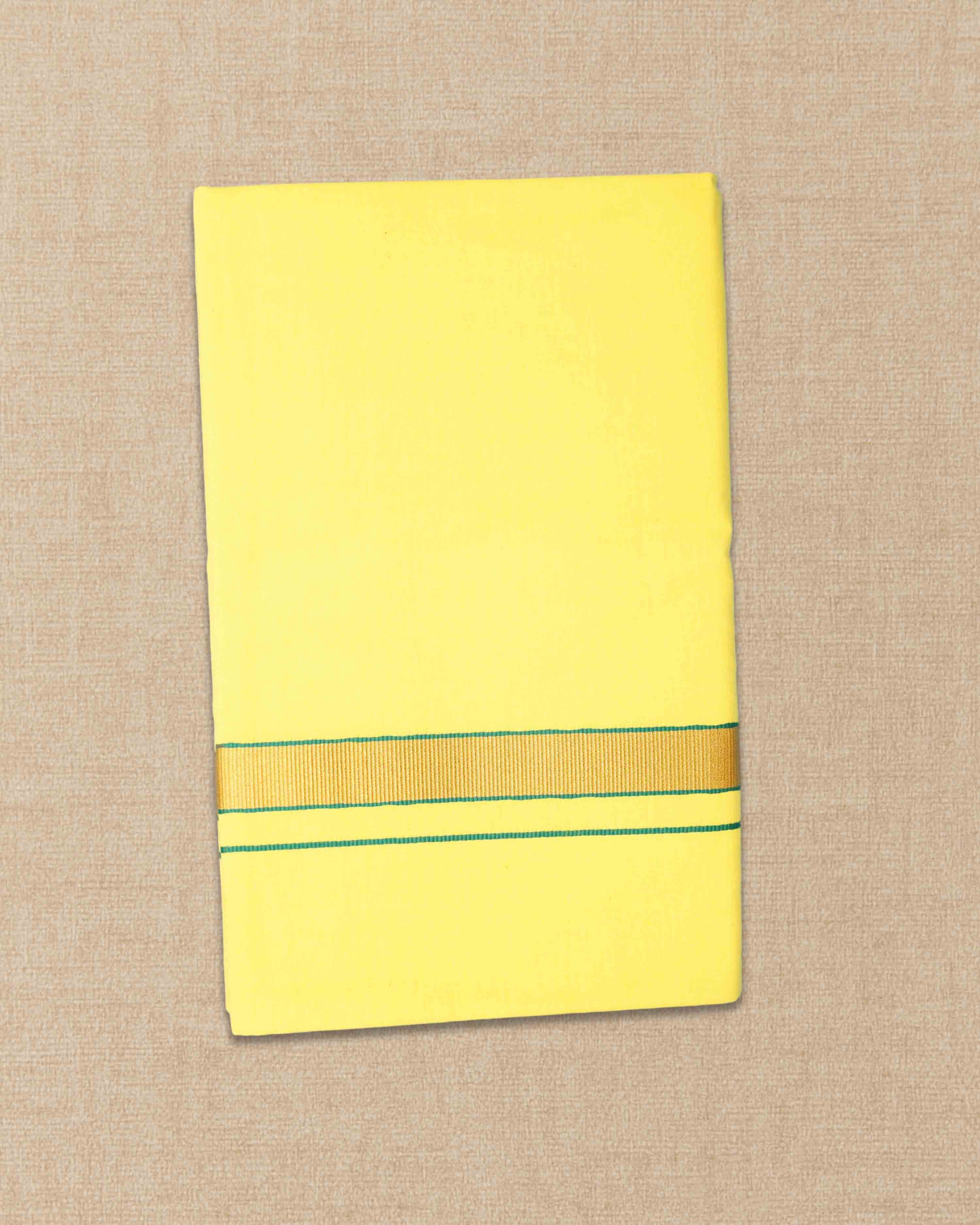 Mens Colour Jari Cotton dhoti for Pooja | 2 Meter Dhoti Activ