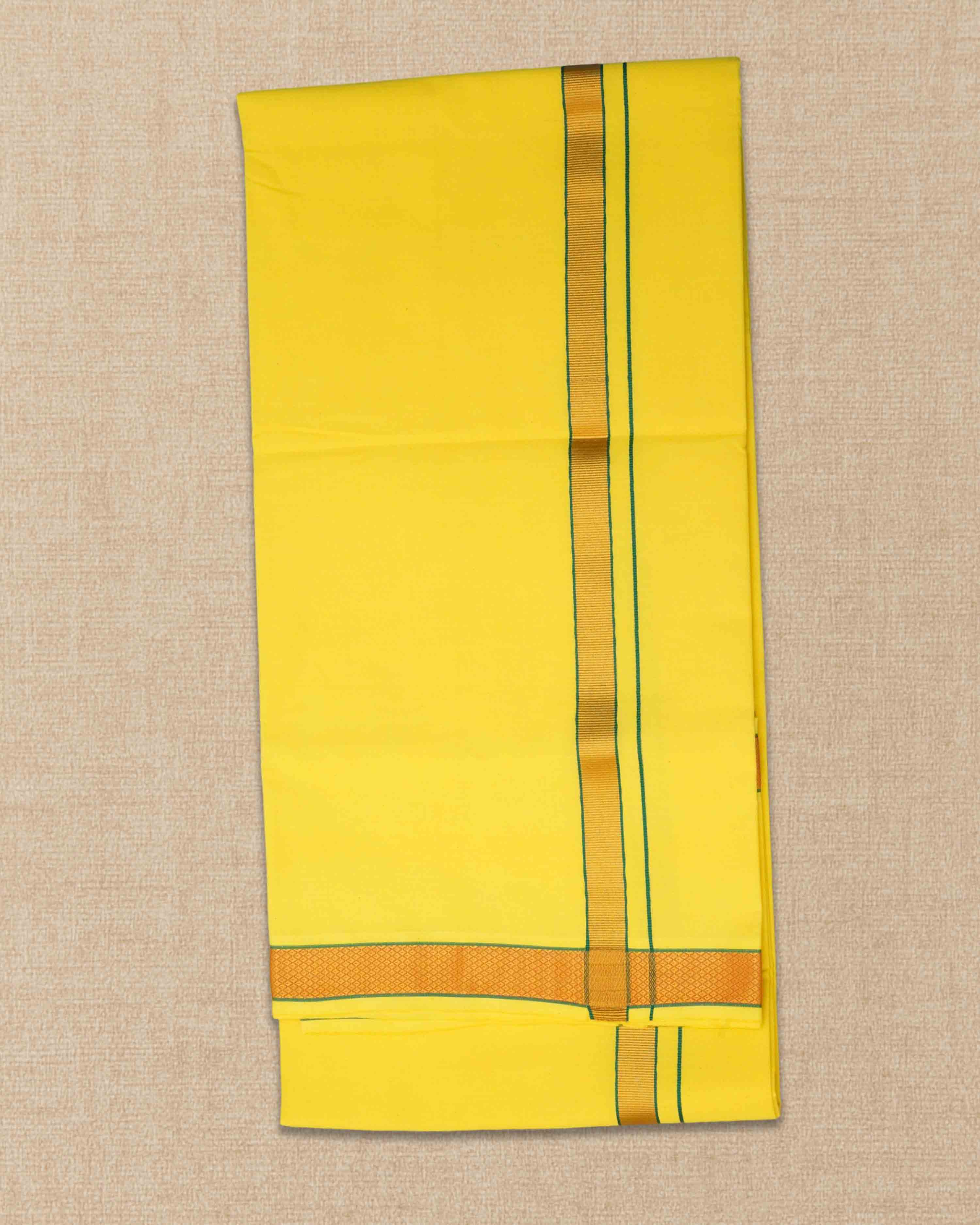 Mens Colour Jari Cotton dhoti for Pooja | 2 Meter Dhoti Activ