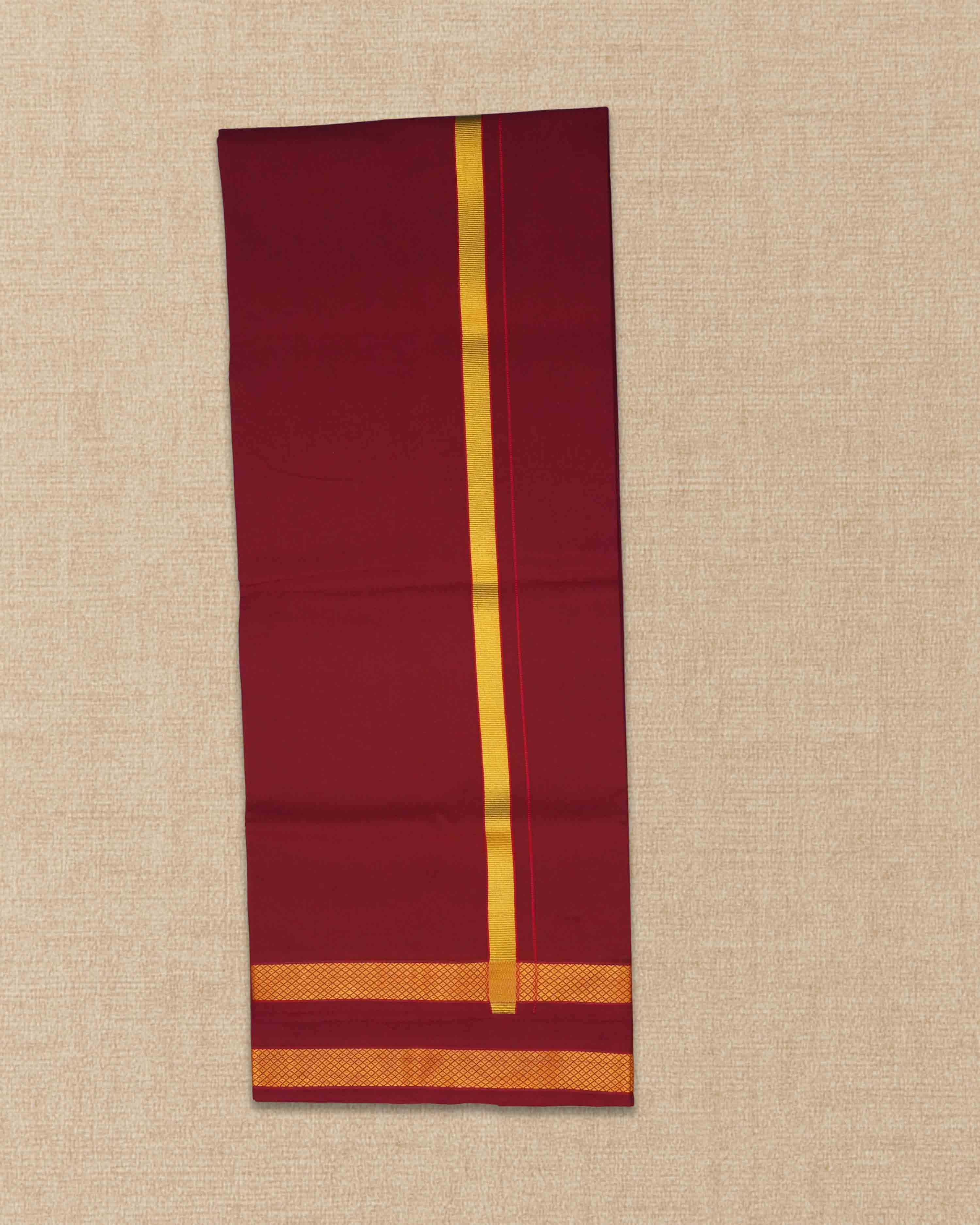 Mens Colour Jari Cotton dhoti for Pooja | 2 Meter Dhoti Activ