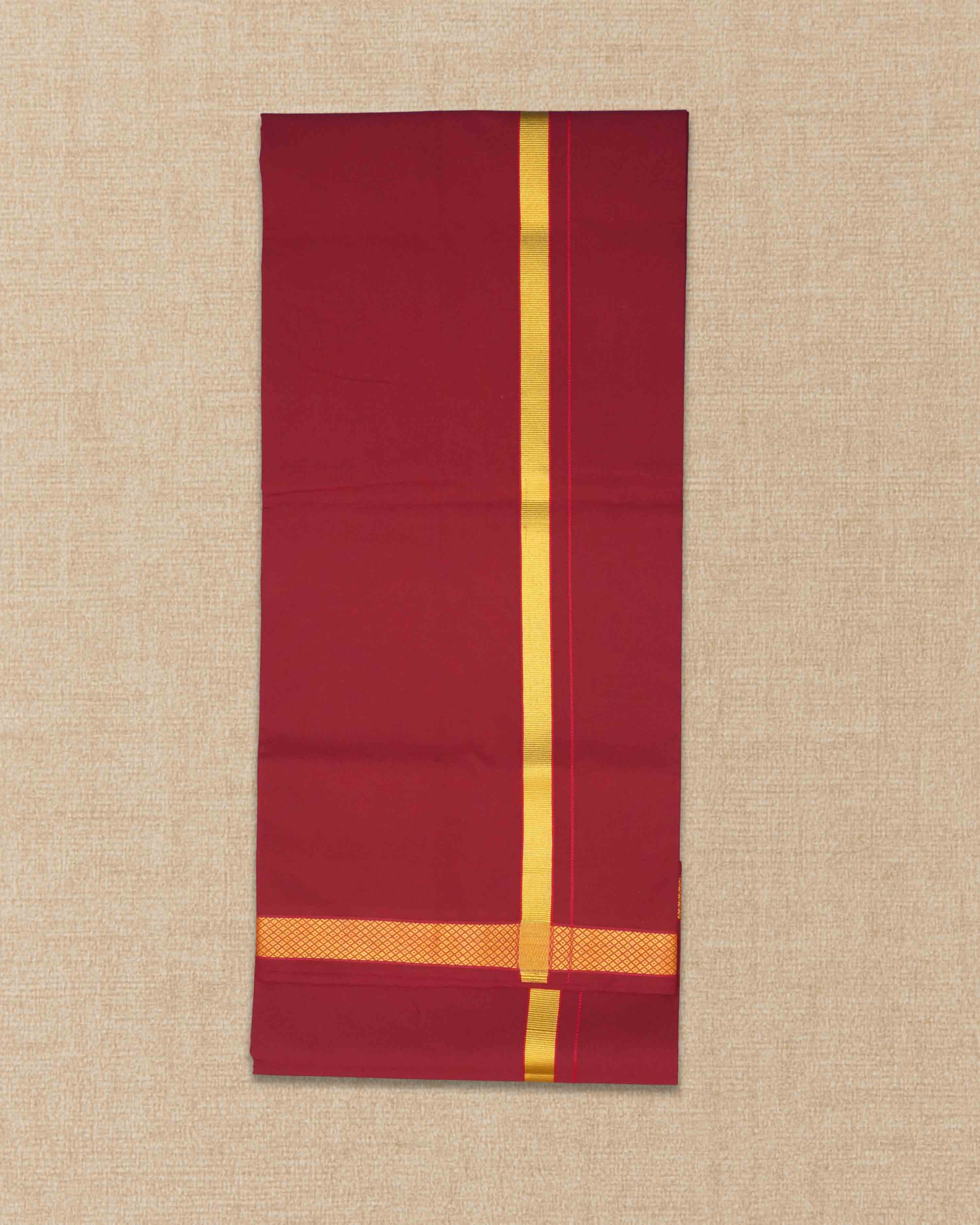 Mens Colour Jari Cotton dhoti for Pooja | 2 Meter Dhoti Activ