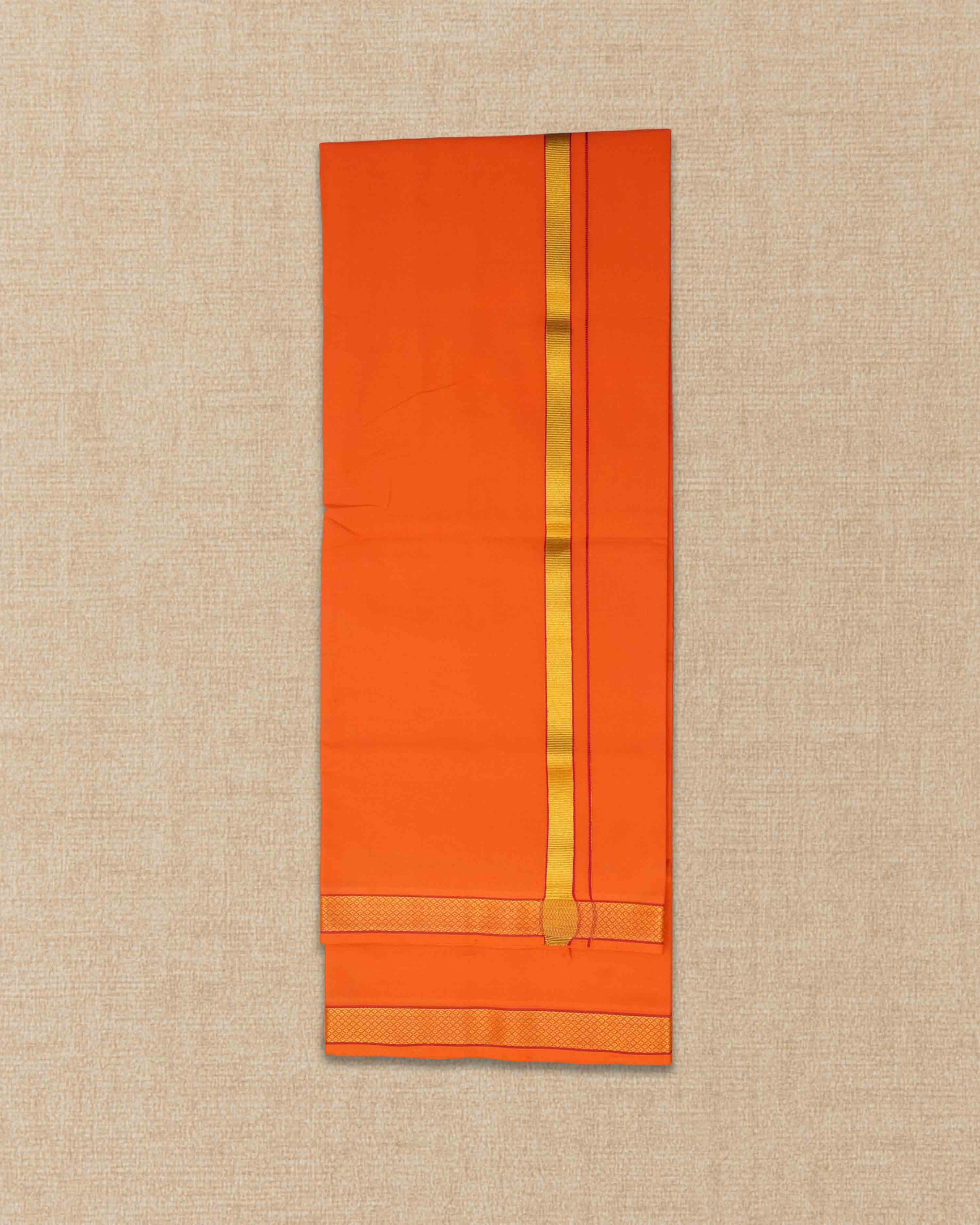 Mens Colour Jari Cotton dhoti for Pooja | 2 Meter Dhoti Activ