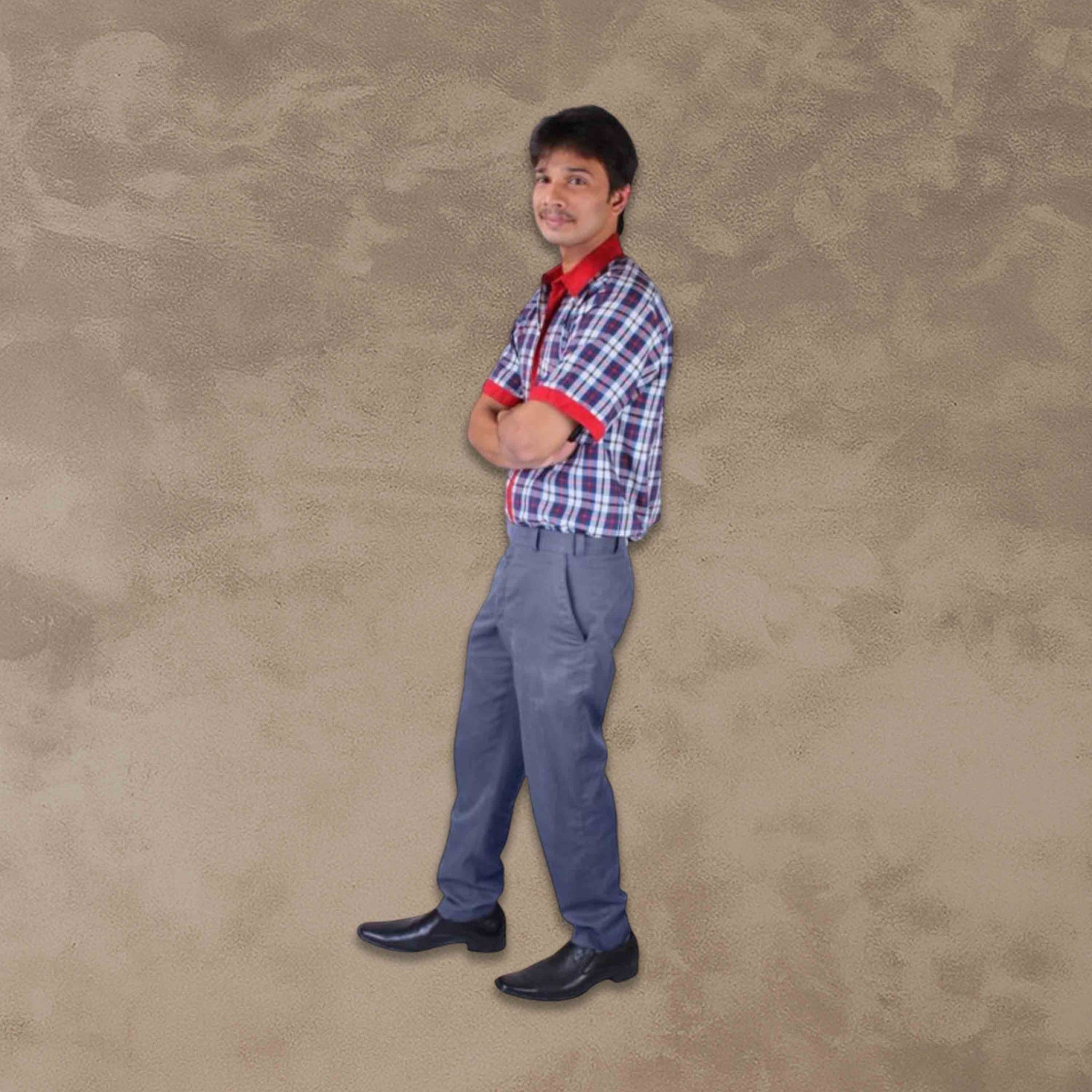 Kendriya Vidyalaya School Uniform full pant for boys grey