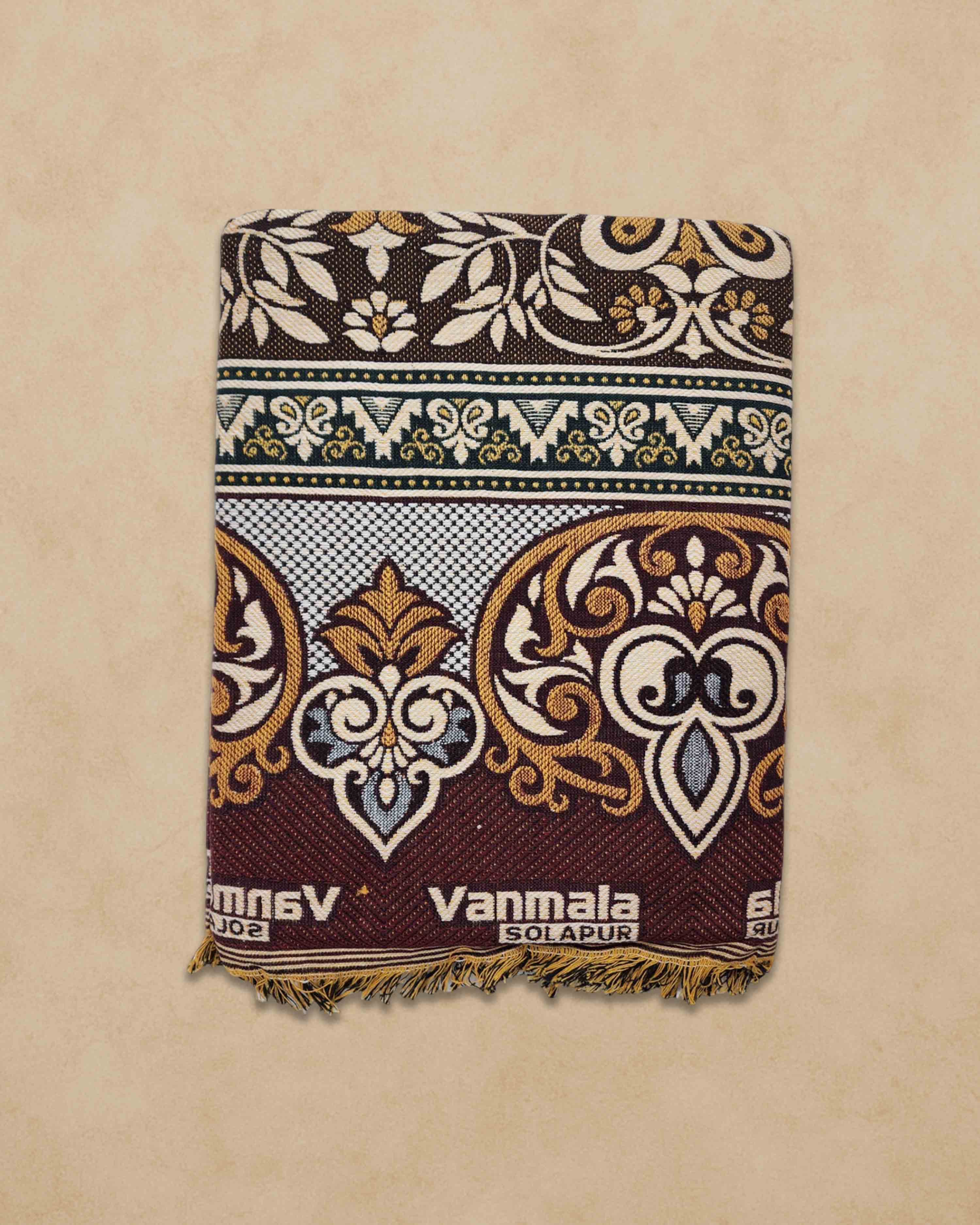 Cotton 300 TC SOLAPUR CHADDAR Blanket (60" X 90"_ Multicolor) Used As Blanket, BedSheet and Travel
