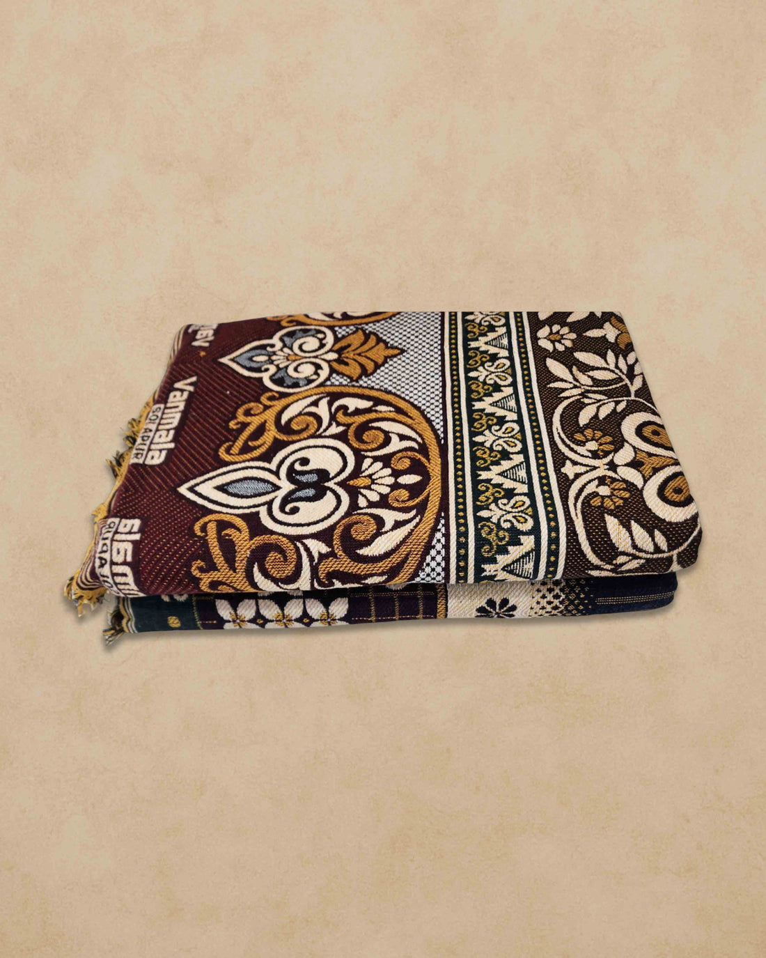 Cotton 300 TC SOLAPUR CHADDAR Blanket (60" X 90"_ Multicolor) Used As Blanket, BedSheet and Travel