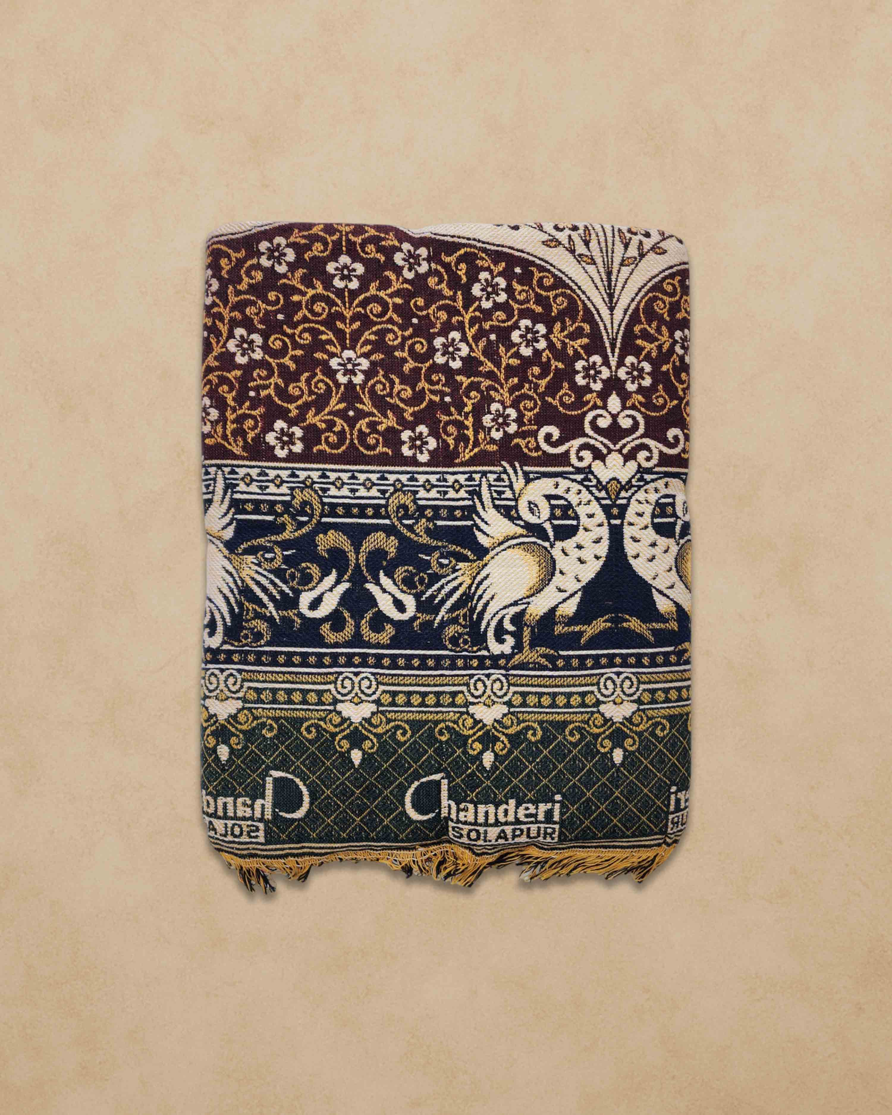 Cotton 300 TC SOLAPUR CHADDAR Blanket (60" X 90"_ Multicolor) Used As Blanket, BedSheet and Travel