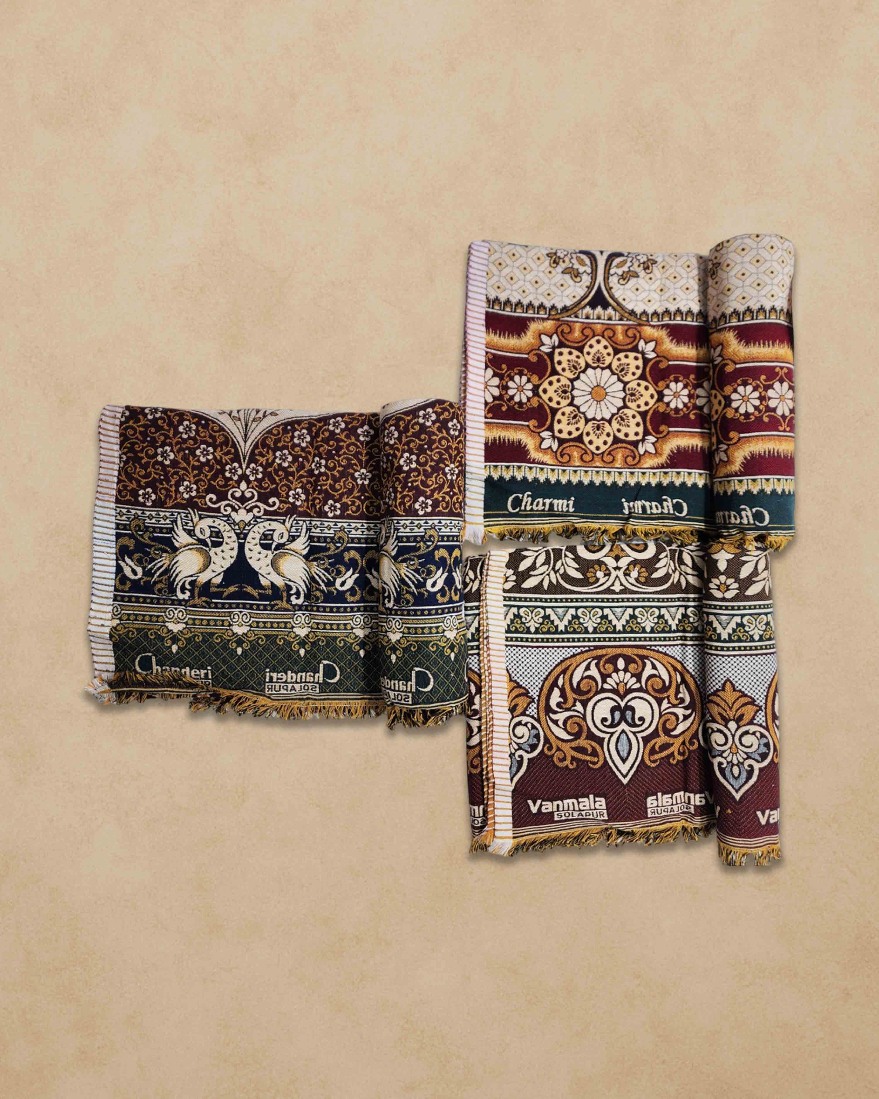 Cotton 300 TC SOLAPUR CHADDAR Blanket (60" X 90"_ Multicolor) Used As Blanket, BedSheet and Travel