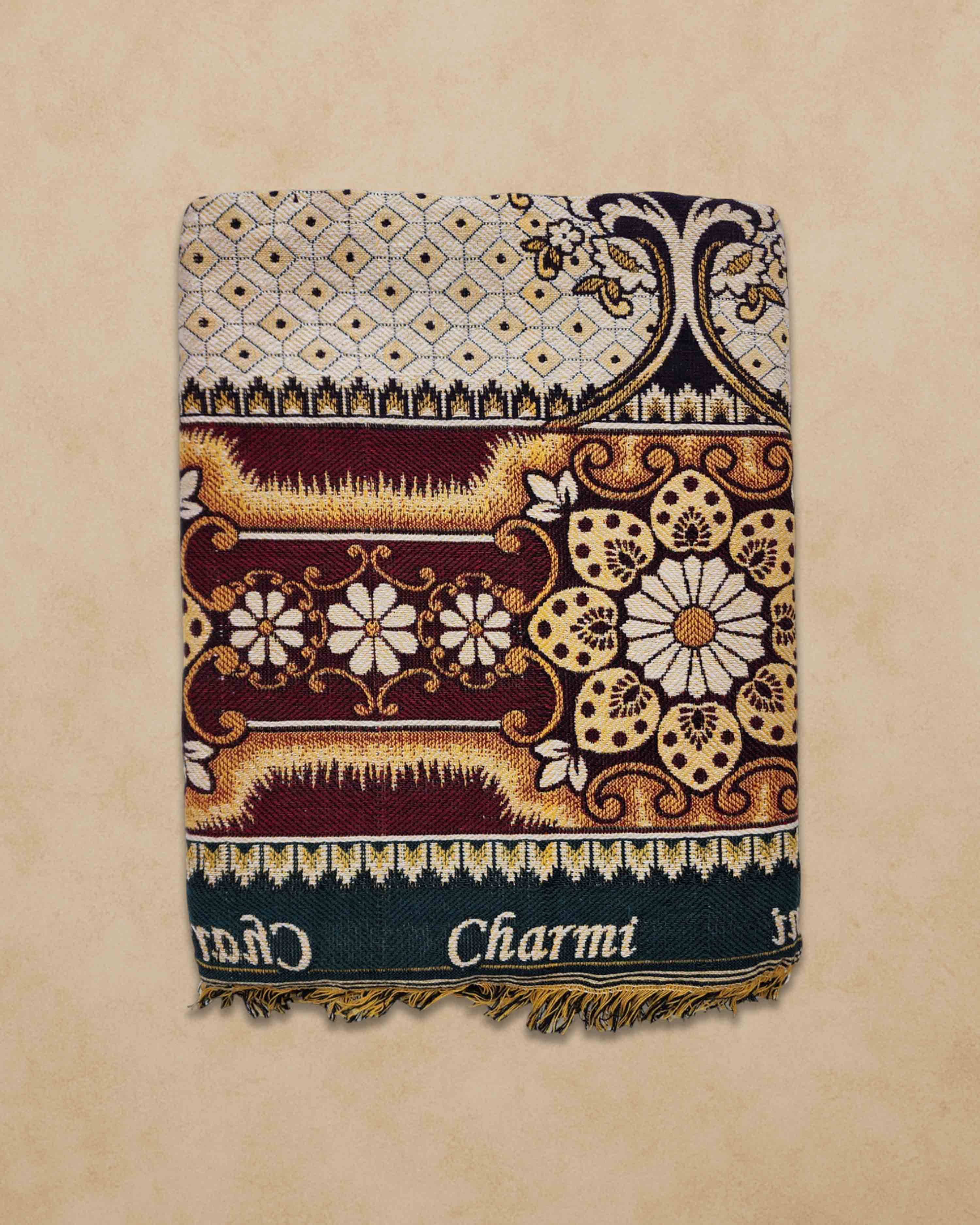 Cotton 300 TC SOLAPUR CHADDAR Blanket (60" X 90"_ Multicolor) Used As Blanket, BedSheet and Travel