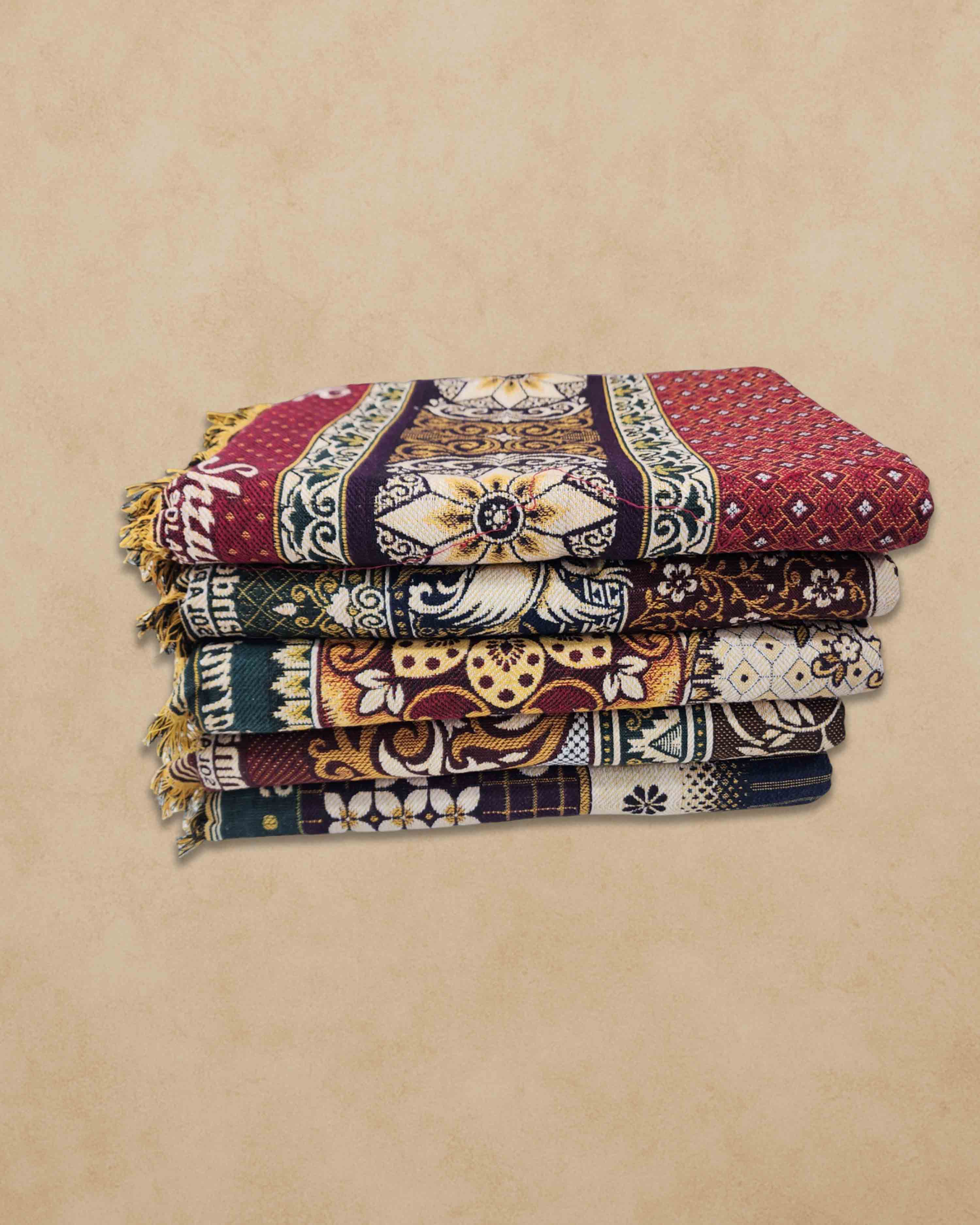 Cotton 300 TC SOLAPUR CHADDAR Blanket (60" X 90"_ Multicolor) Used As Blanket, BedSheet and Travel