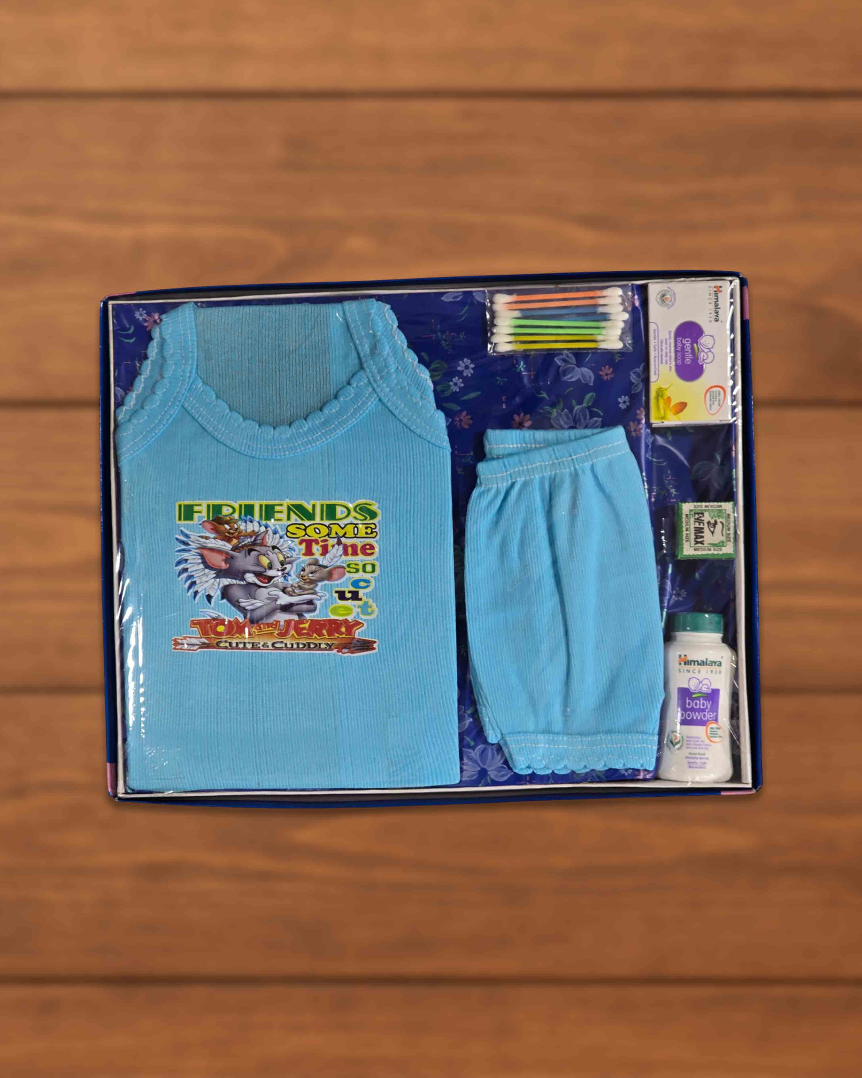 Premium Gift Set for New Born Baby Boy & Girl (0-6 Month, Pack of 6) Multi Color, Skin Friendly, Festive Pack, Bath & Skin Care Gift Pack