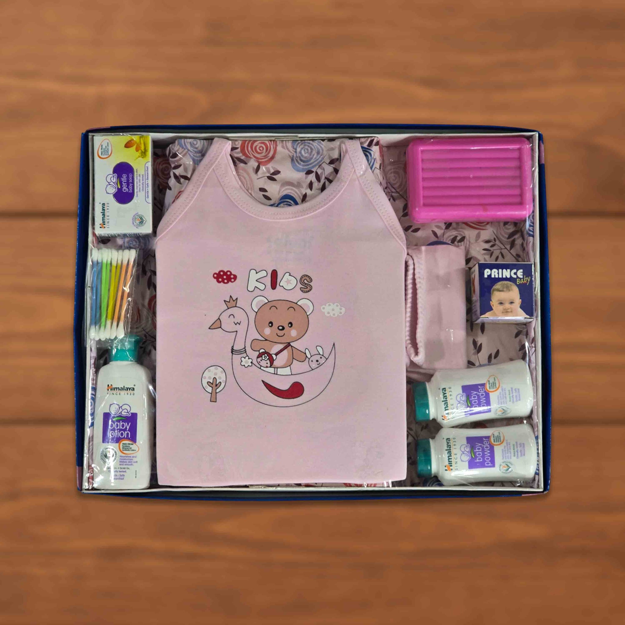 Newborn Gift Set - 7 Pcs Clothing Hamper Baby Gift Set for Newborn 0-3 Months | Bath & Skin Care | Best Gift Set for Unisex Baby