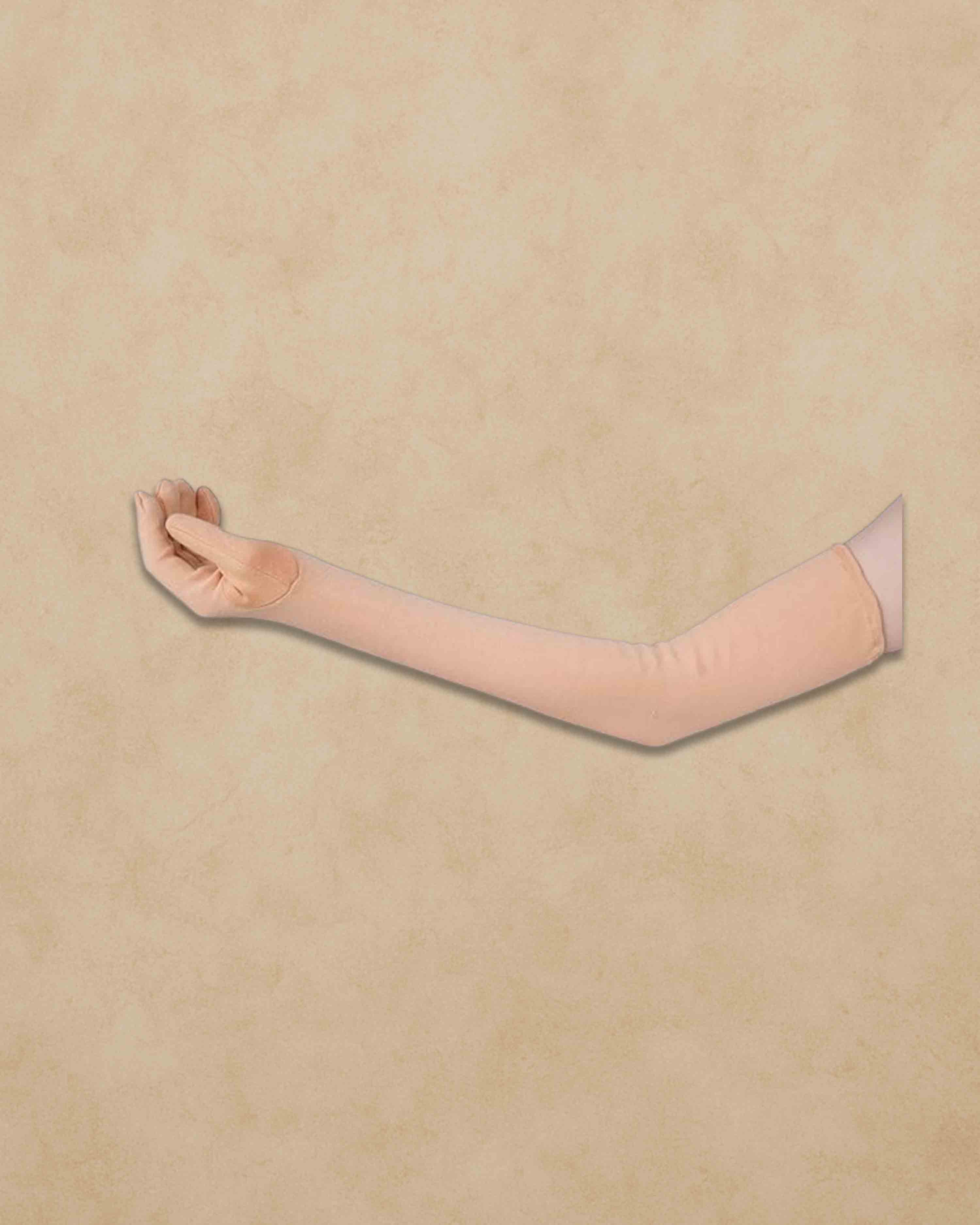 Women's Cotton Arm Sleeves – UV Protection Full Hand Gloves for Pollution and Sun | Perfect for Biking, Driving, Dust, Summer & Outdoor Use - Beige