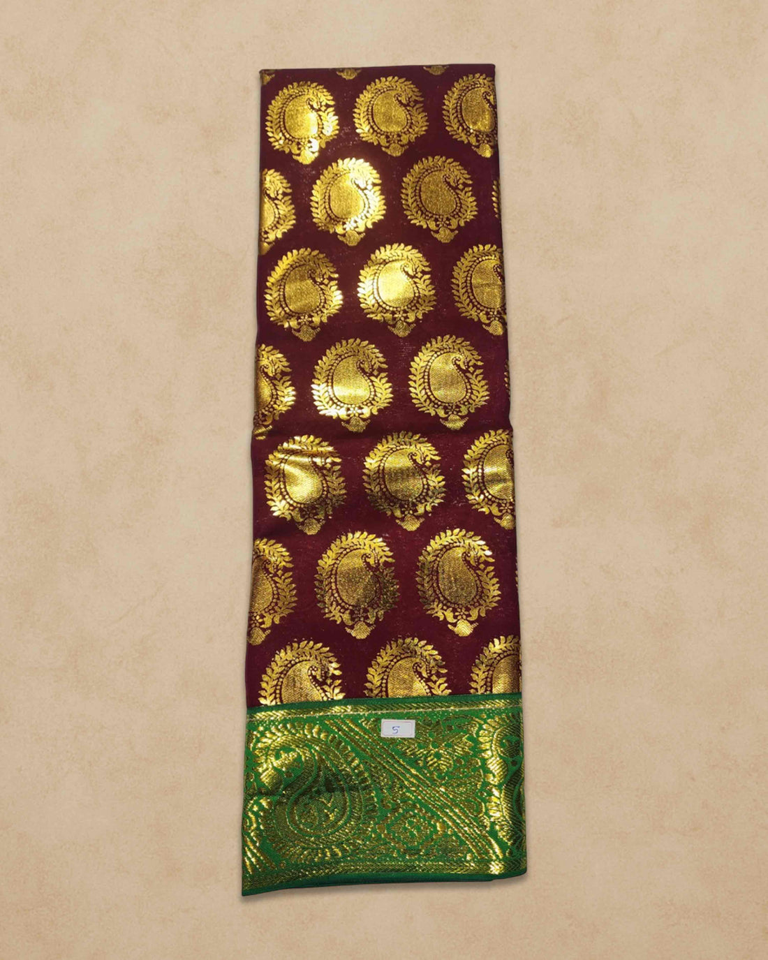 Swamy Printed Pudavai, Temple Sarees, Temple Sarees, Amman Pudavai, Amman Saree, 5.0 Meters - Maroon