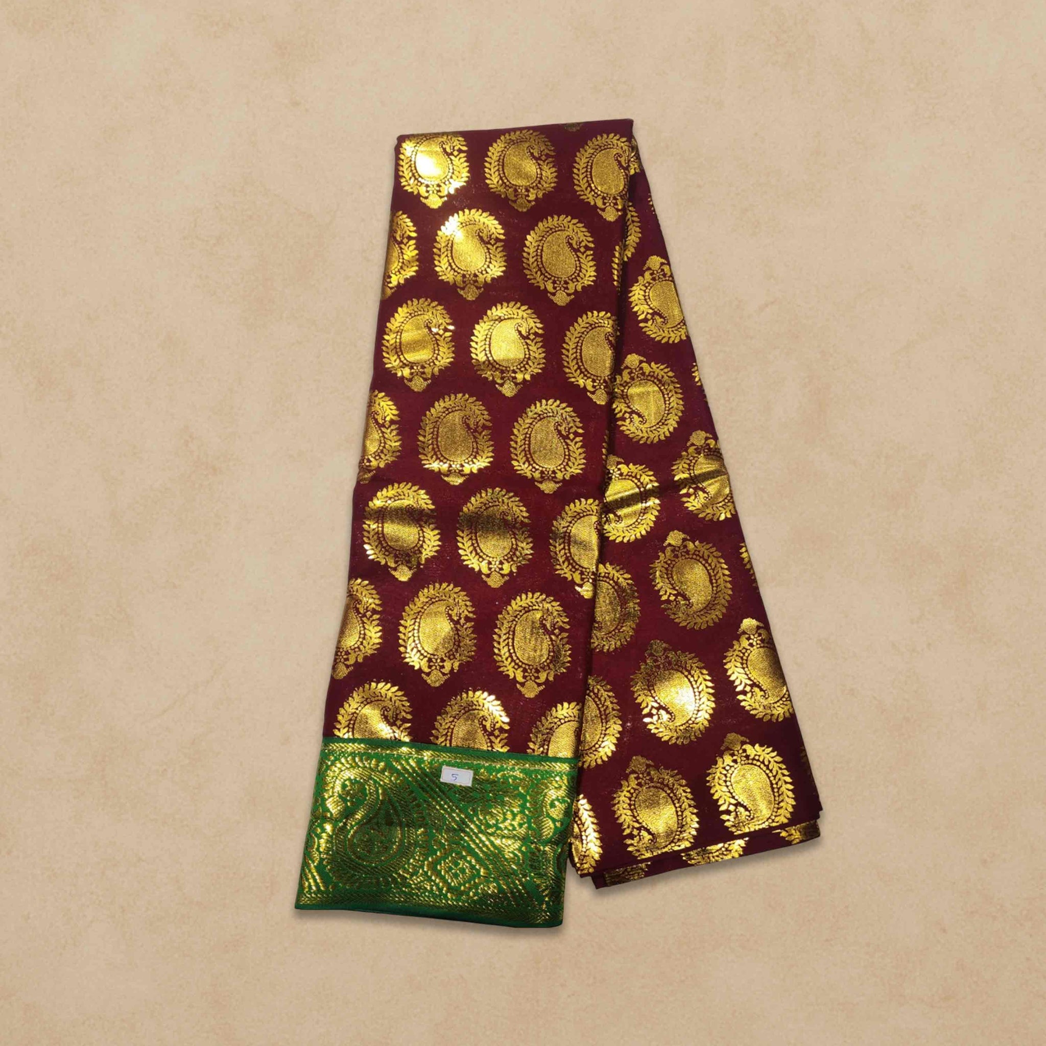 Swamy Printed Pudavai, Temple Sarees, Temple Sarees, Amman Pudavai, Amman Saree, 5.0 Meters - Maroon
