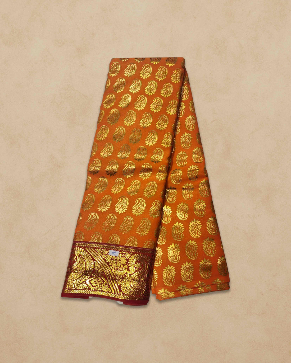 Swamy Printed Pudavai, Temple Sarees, Temple Sarees, Amman Pudavai, Amman Saree, 5.0 Meters - Musturd