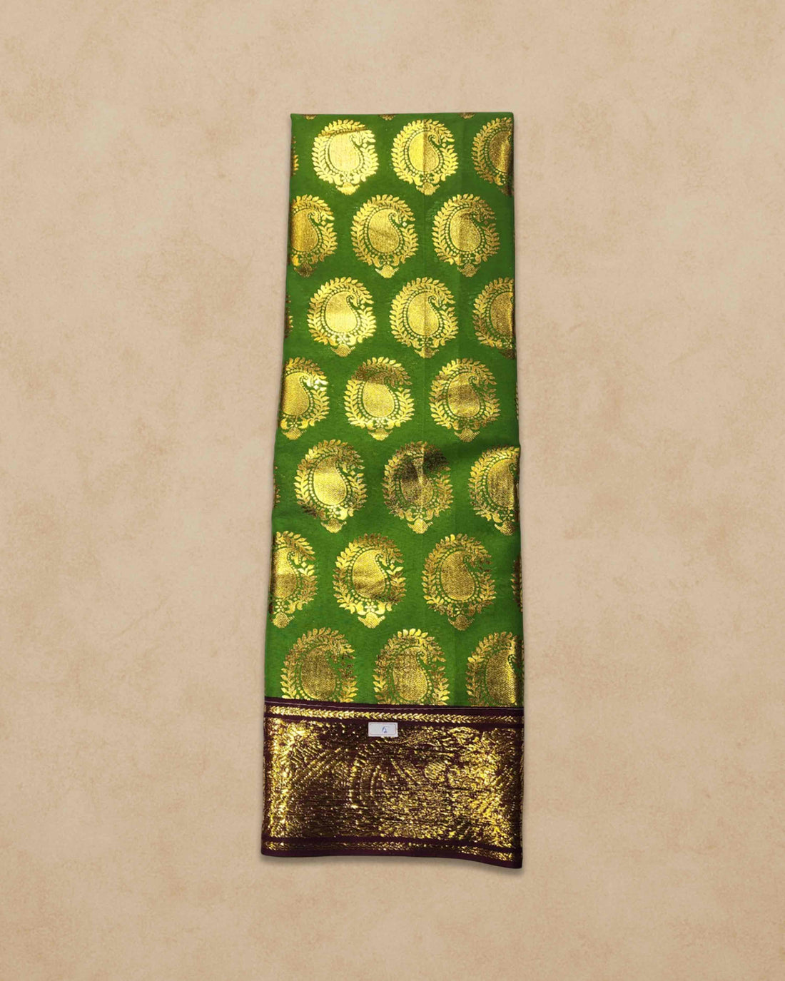 Swamy Printed Pudavai, Temple Sarees, Temple Sarees, Amman Pudavai, Amman Saree, 5.0 Meters - Parrot green