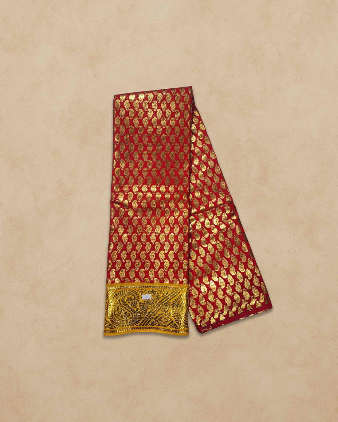 Swamy Printed Pudavai, Temple Sarees, Temple Sarees, Amman Pudavai, Amman Saree, 5.0 Meters - Red