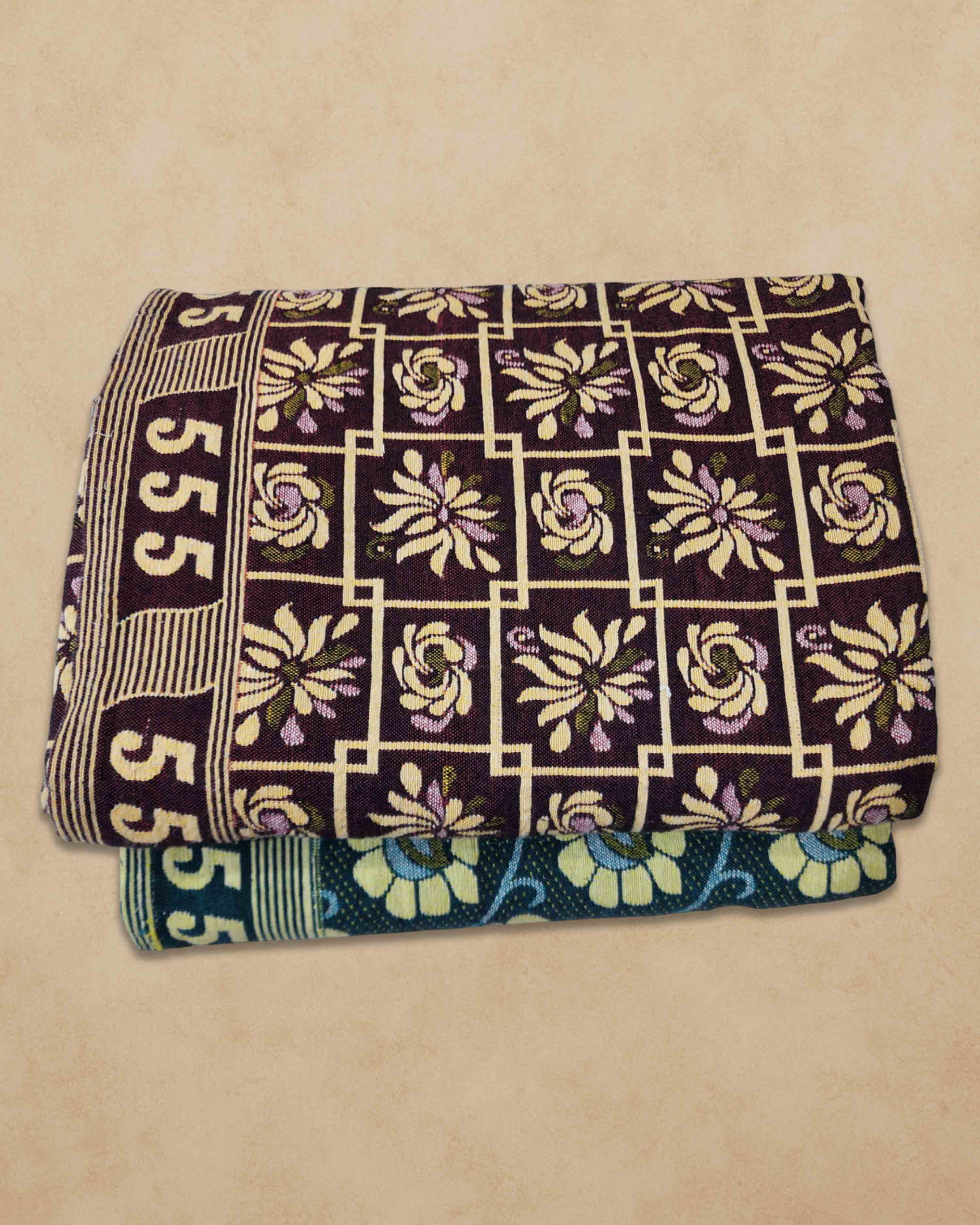 Govindraj Bedsheets Cotton 300 Tc Solapur Chaddar Blanket (60" X 90"- Multicolor)