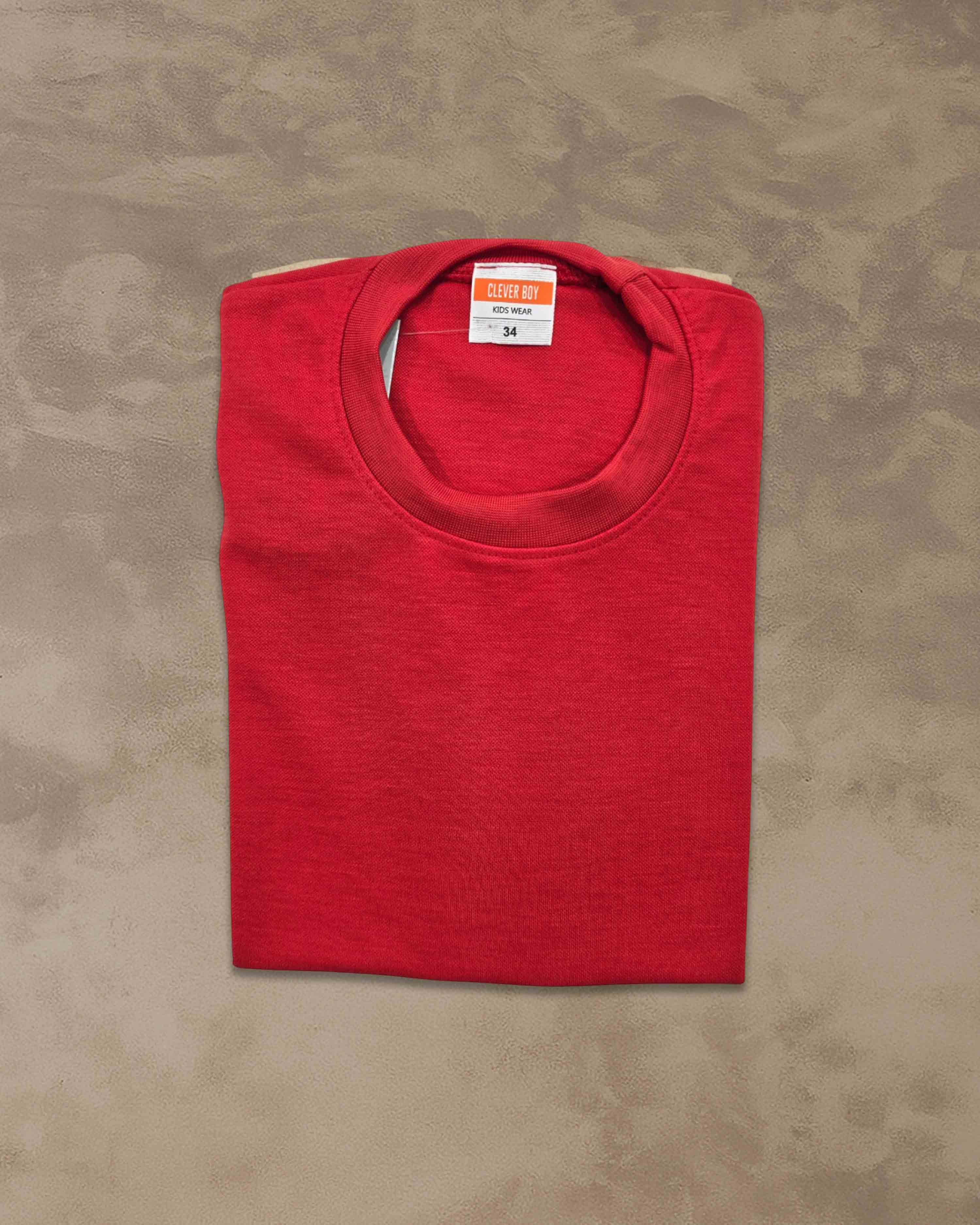 Boy's Regular Fit T-Shirt | Plain Casual Wear Round Neck Half Sleeve Premium Cotton Kids T-Shirts for Boys and Girls