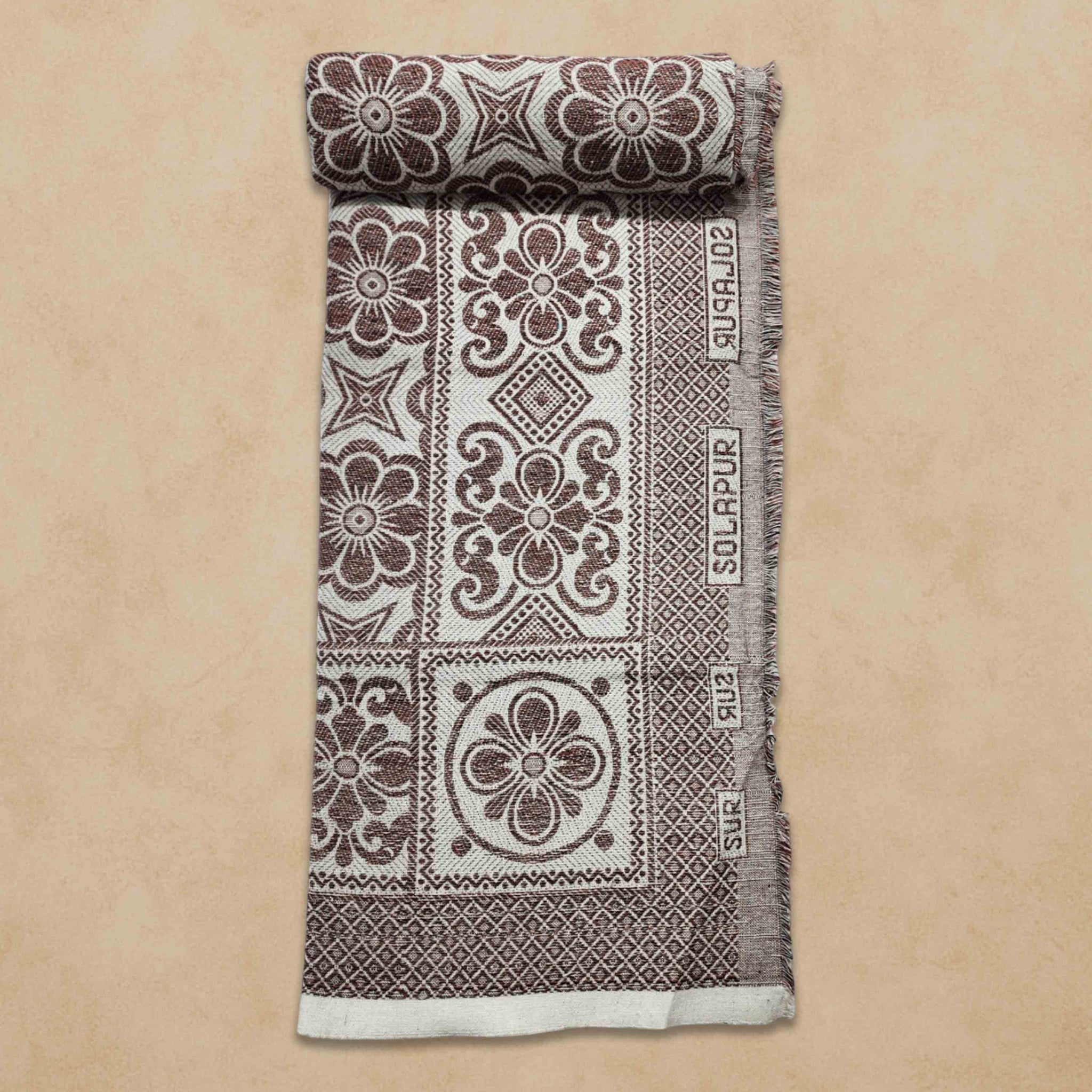 Cotton Single Size 300 TC Solapur Chaddar Blanket, Multy Colour, Pack of 1, Skinfriendly