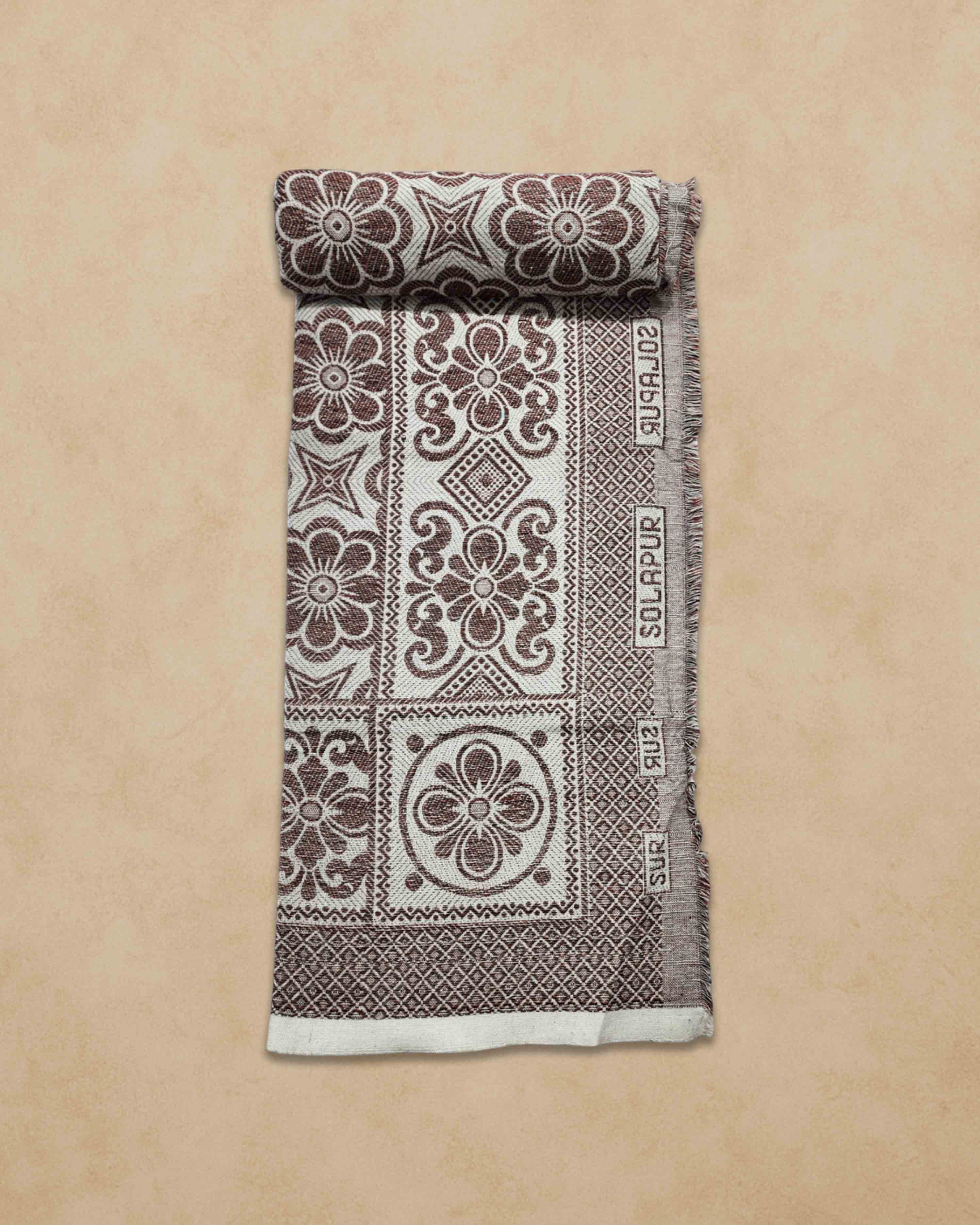 Cotton Single Size 300 TC Solapur Chaddar Blanket, Multy Colour, Pack of 1, Skinfriendly