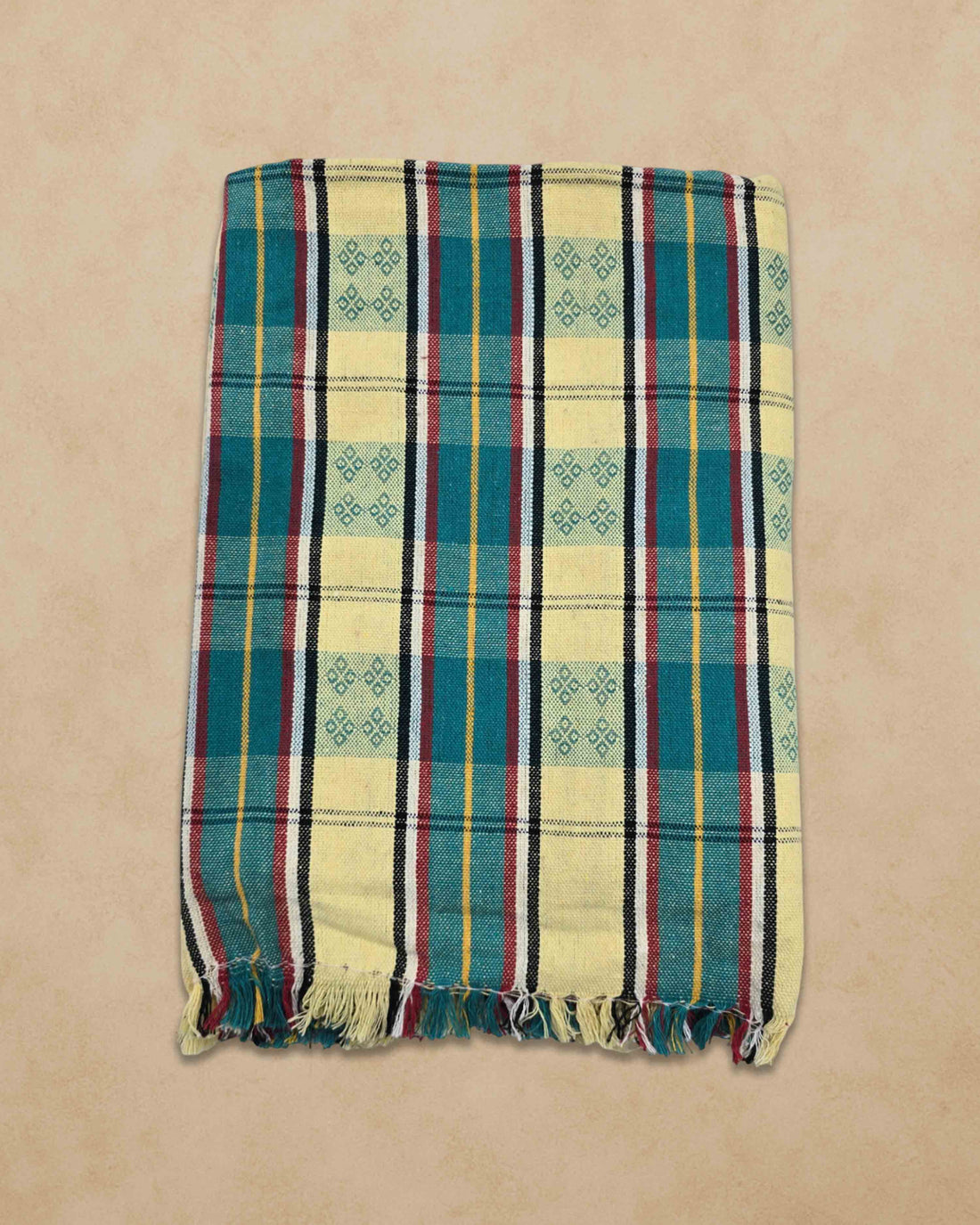Indica bedsheet Single Size Pure Cotton Blanket for Daily Use | Soft Light-Weight Bed Blanket | Throw and Fancy Design Blanket for All Weather (60 X 90 Inch, Multicolor Stripes) - Set of 1
