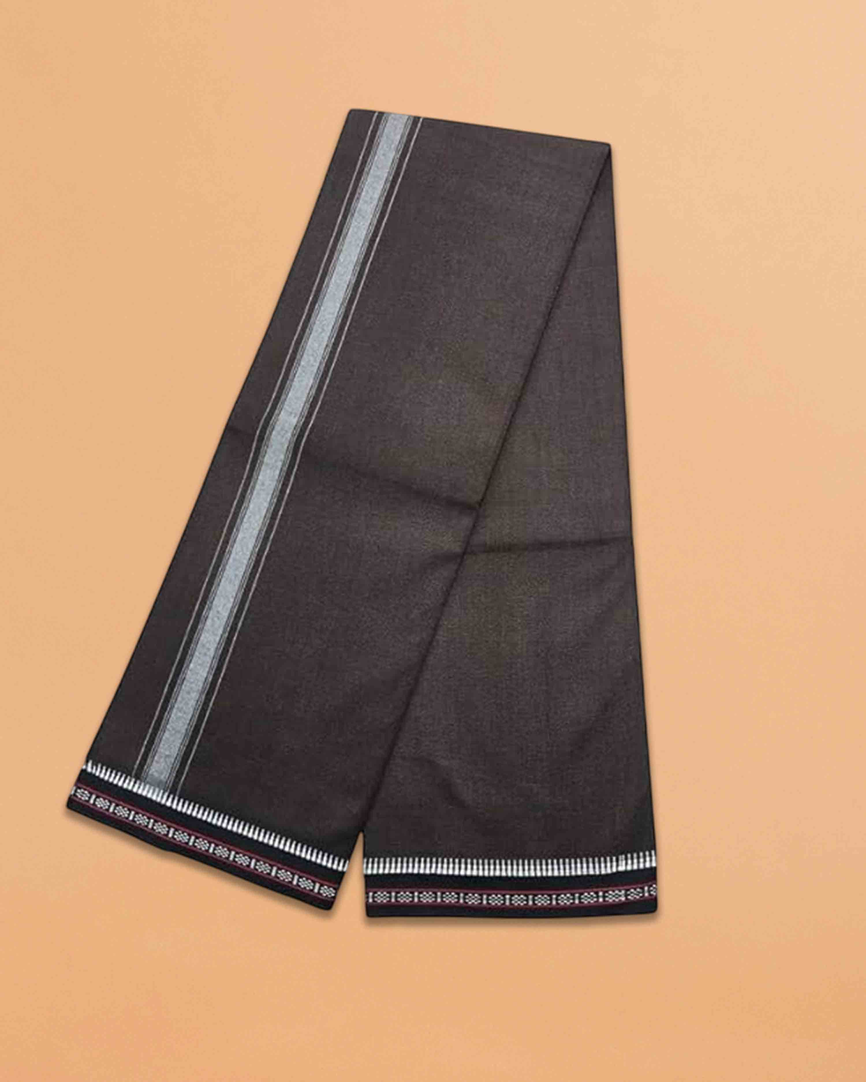 kerala Thalapathy Border Colour Dhoti-brown