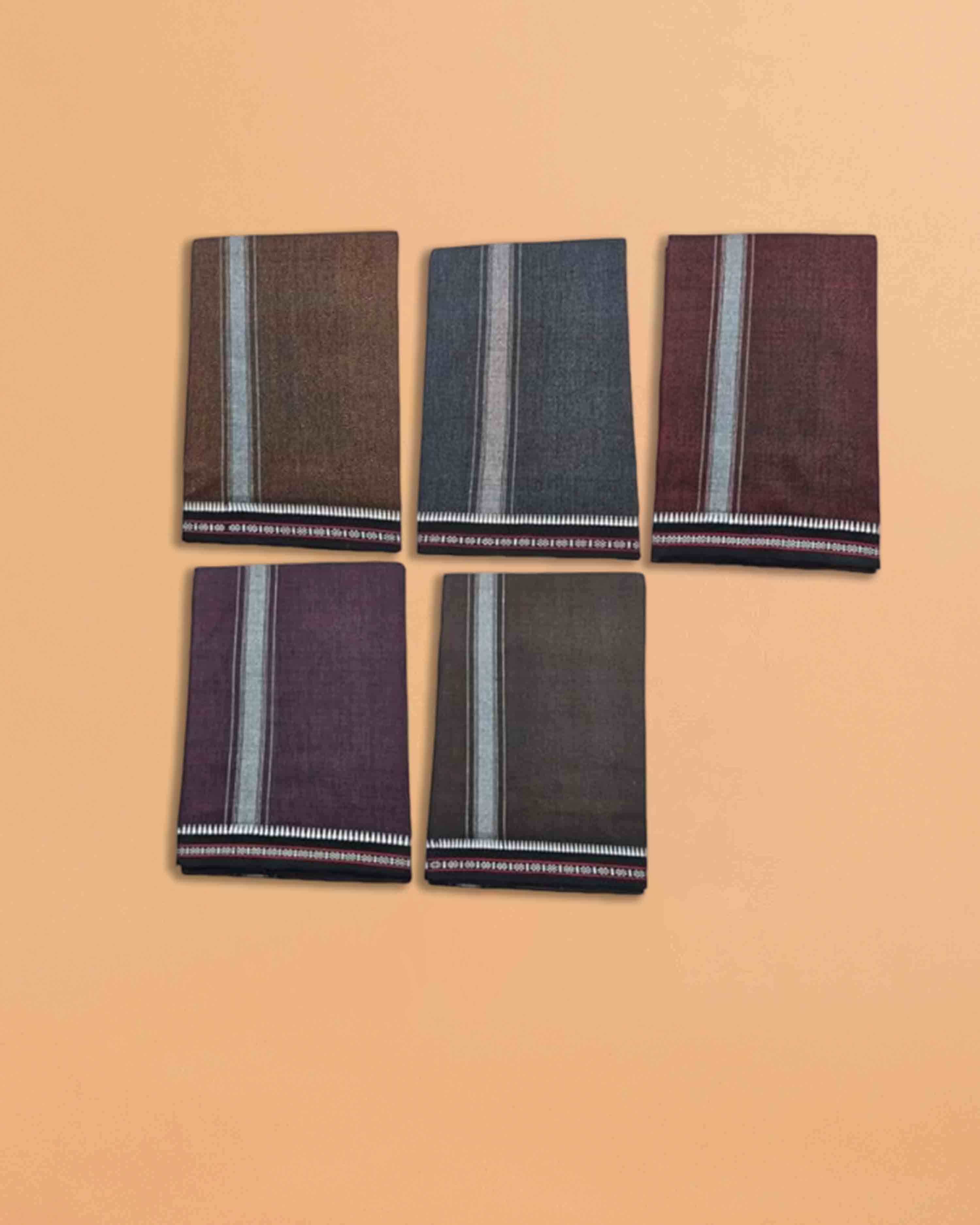 Cotton Home Wear Handloom Dhoti's Color Dhoti l Kerala Thalapathi Border Single/Mundus | Men Temple Wear | Devotional Wear | Pure Cotton