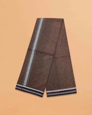kerala Thalapathy Border Colour Dhoti-Rust Brown