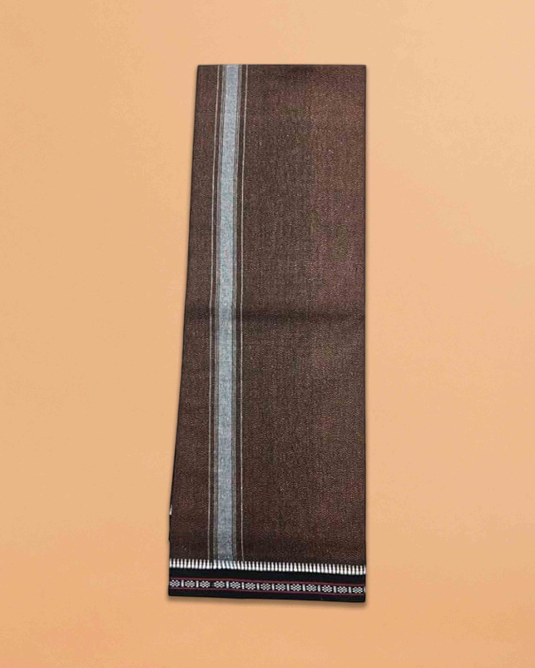 kerala Thalapathy Border Colour Dhoti-Rust Brown