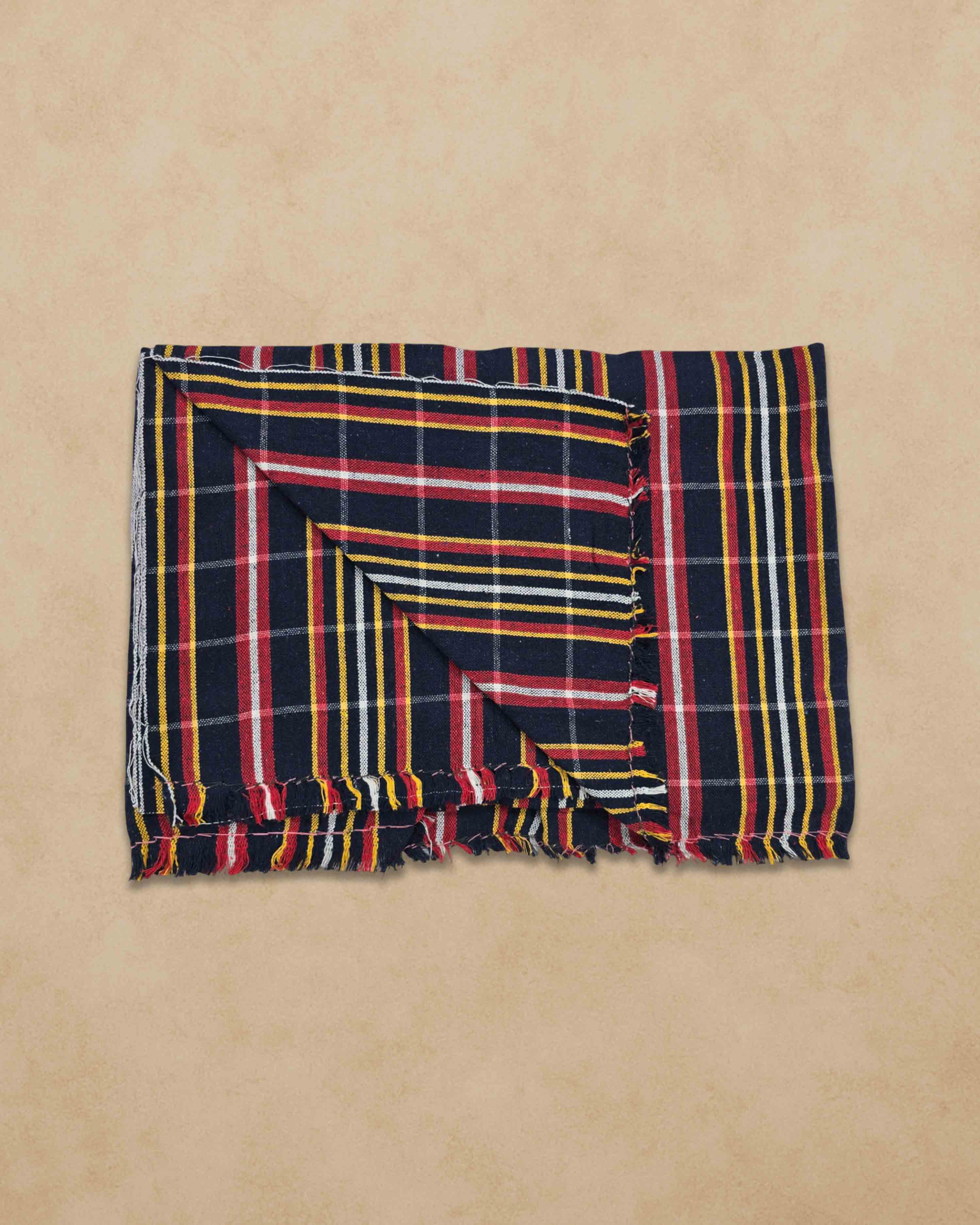 Krishna bedsheet Single Size Pure Cotton Blanket for Daily Use | Soft Light-Weight Bed Blanket | Throw and Fancy Design Blanket for All Weather (60 X 90 Inch, Pack of 1) - Multicolor Stripes