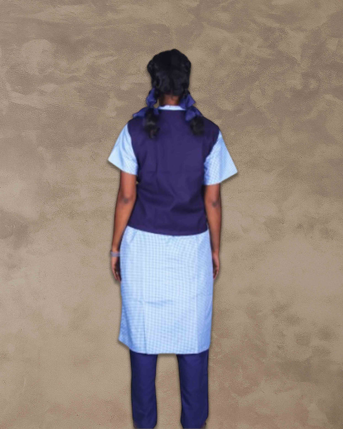 Girls School Uniform Kamiz, Jacket With Chudidhar | Readymade Stitched, Regular Fit for Girls - Light Blue