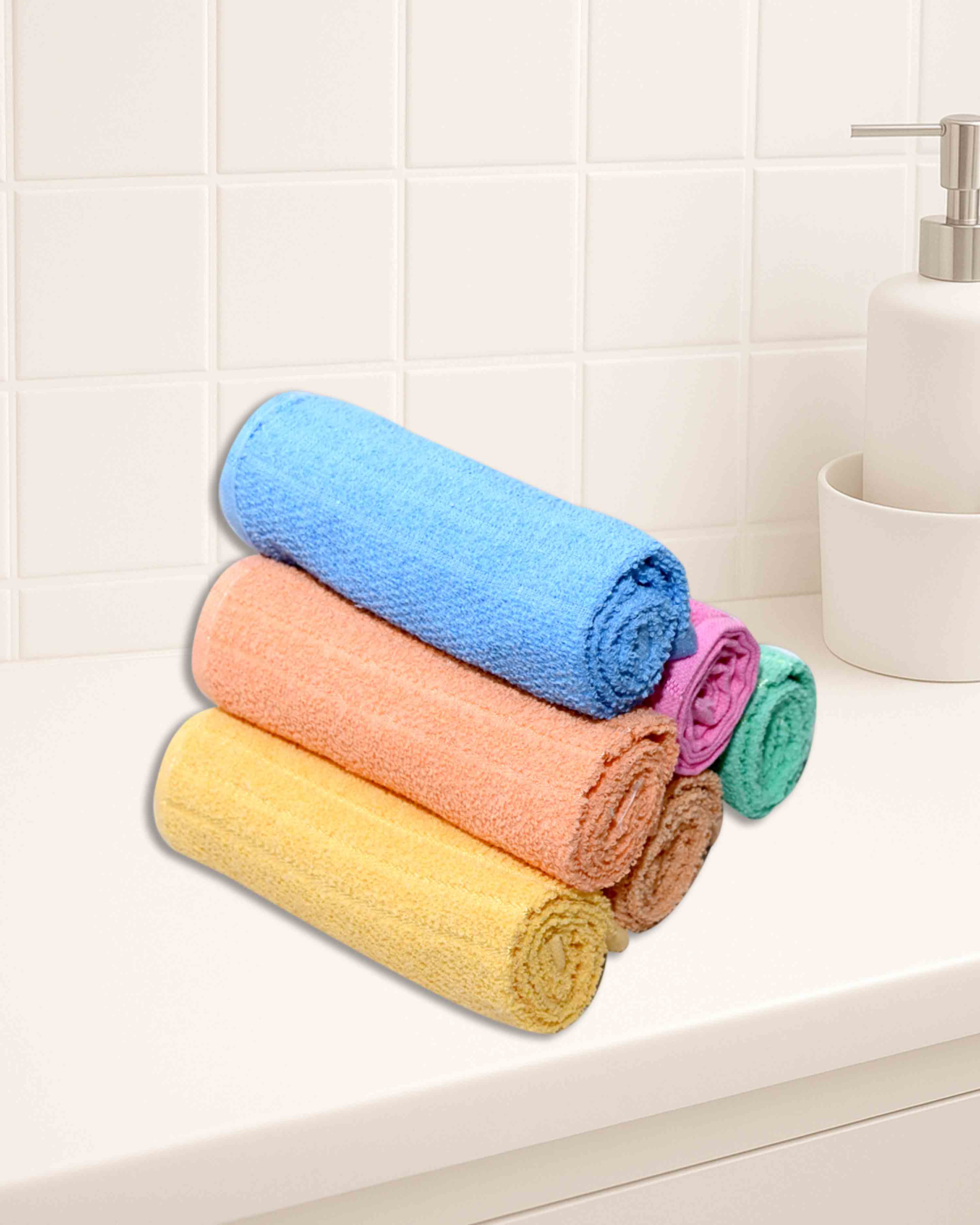 ORAS Premium Pack of Liner Cotton Pieces Face Towel | Printed Hanky | Handkerchief | Napkins | Ultra Soft | Extra Absorbent