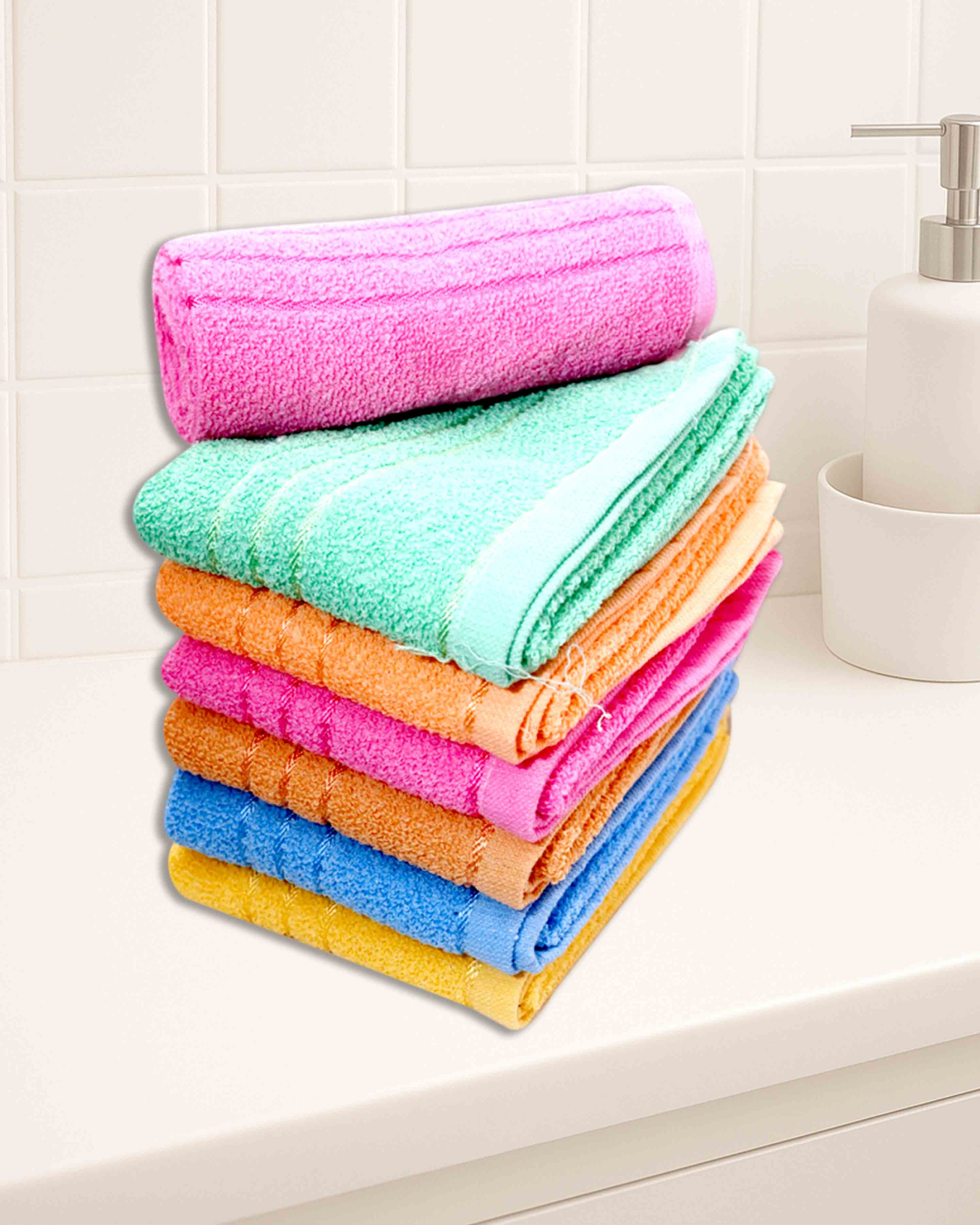 ORAS Premium Pack of Liner Cotton Pieces Face Towel | Printed Hanky | Handkerchief | Napkins | Ultra Soft | Extra Absorbent