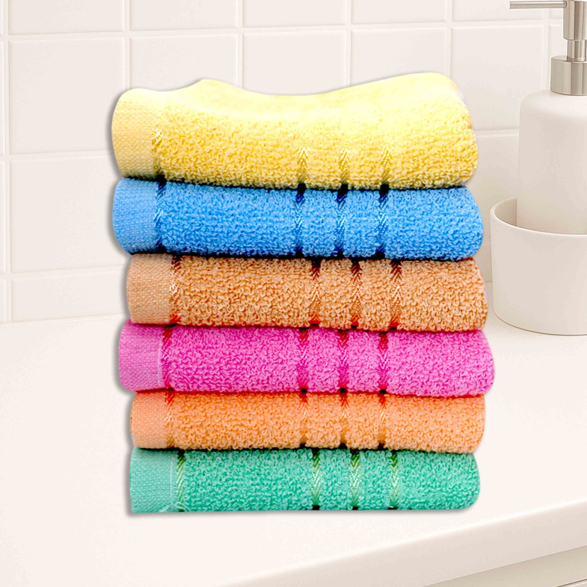 ORAS Premium Pack of Liner Cotton Pieces Face Towel | Printed Hanky | Handkerchief | Napkins | Ultra Soft | Extra Absorbent
