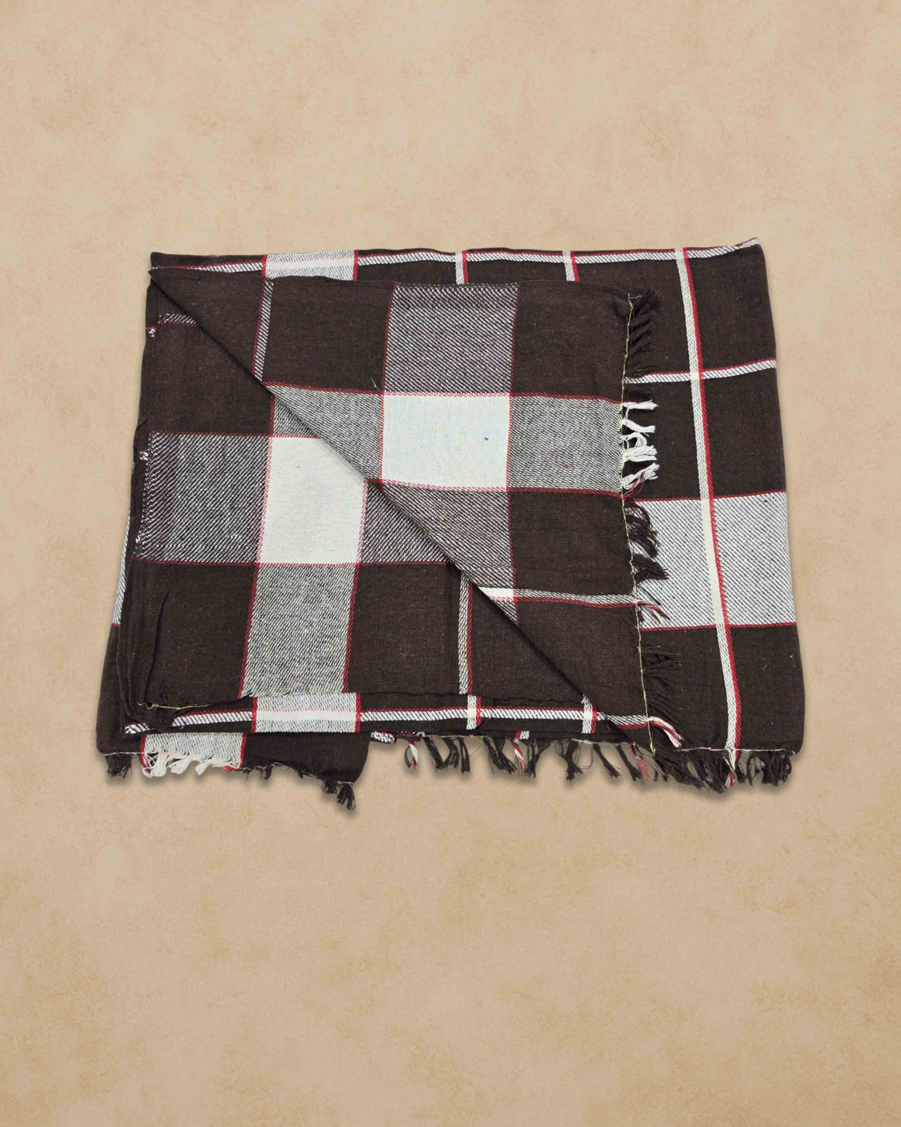 Meera bedsheet Single Size Pure Cotton Blanket for Daily Use | Soft Light-Weight Bed Blanket | Solapur Chaddar/Blanket for All Weather (60 X 90 Inch, Checkered Multicolor)