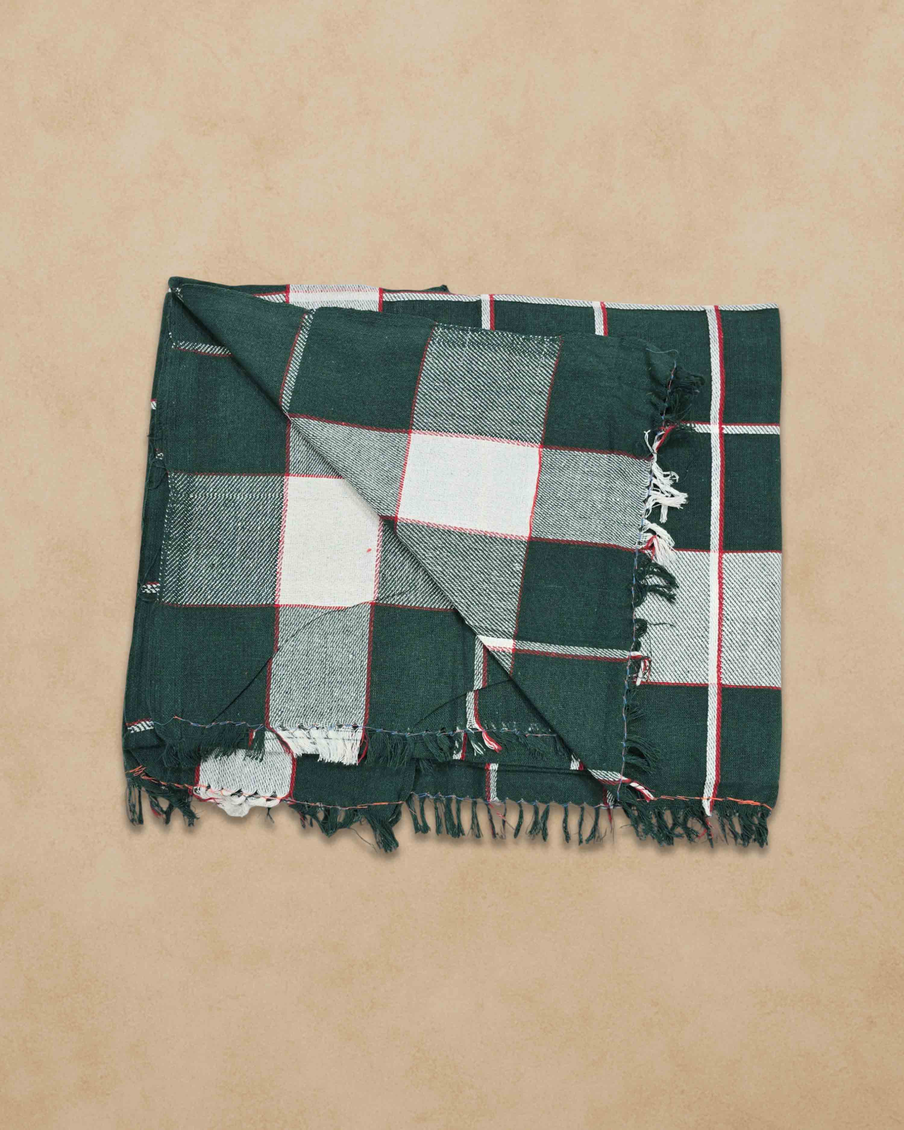 Meera bedsheet Single Size Pure Cotton Blanket for Daily Use | Soft Light-Weight Bed Blanket | Solapur Chaddar/Blanket for All Weather (60 X 90 Inch, Checkered Multicolor)
