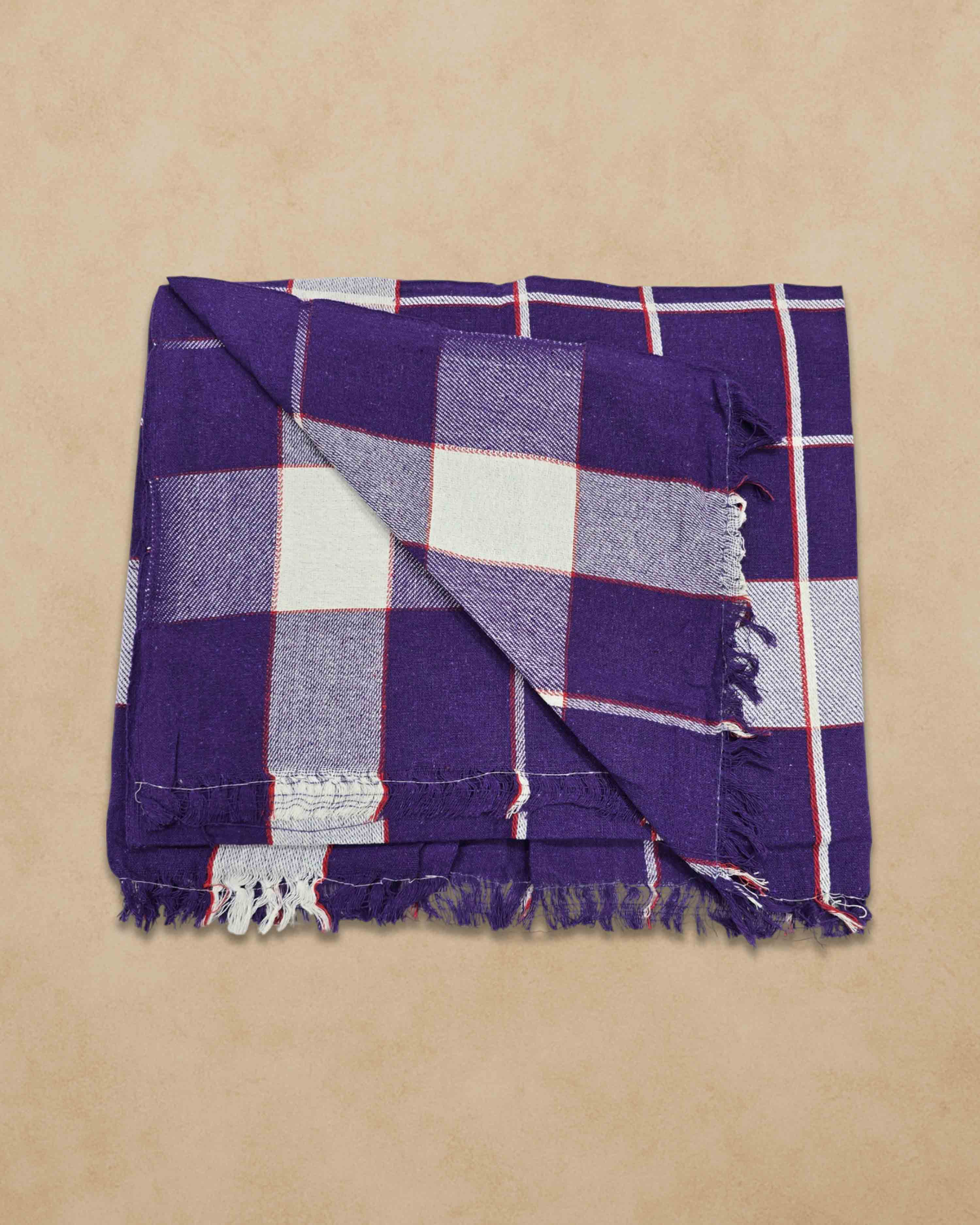 Meera bedsheet Single Size Pure Cotton Blanket for Daily Use | Soft Light-Weight Bed Blanket | Solapur Chaddar/Blanket for All Weather (60 X 90 Inch, Checkered Multicolor)